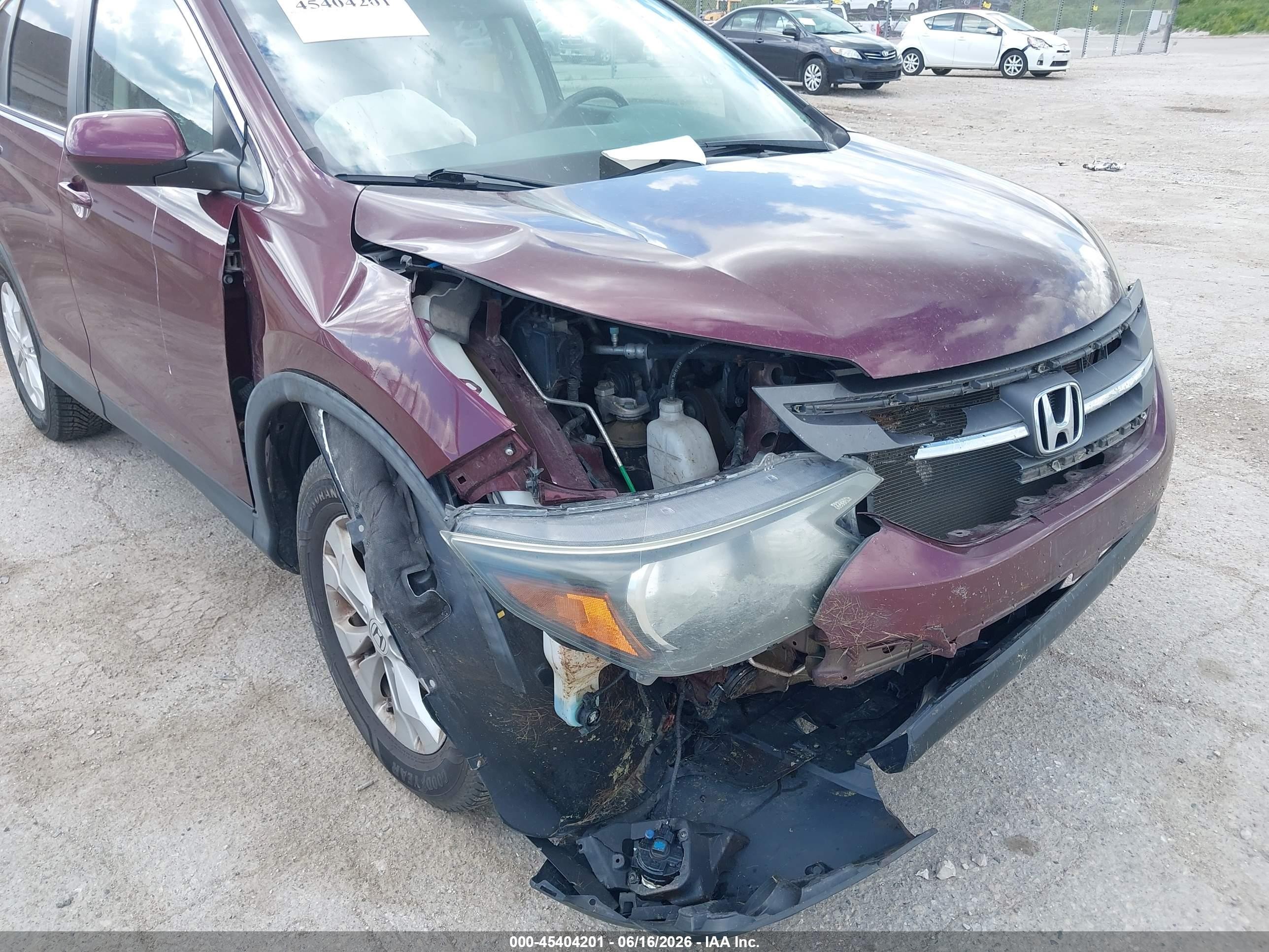 2014 Honda Cr-v Ex-l Бордовый vin: 5J6RM4H72EL029553