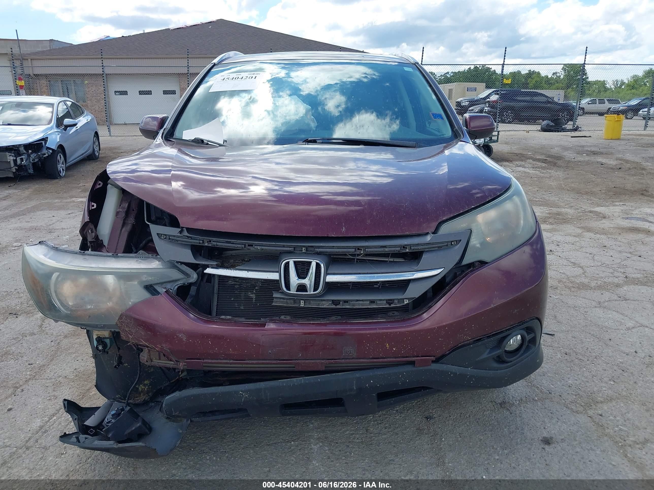 2014 Honda Cr-v Ex-l Бордовый vin: 5J6RM4H72EL029553