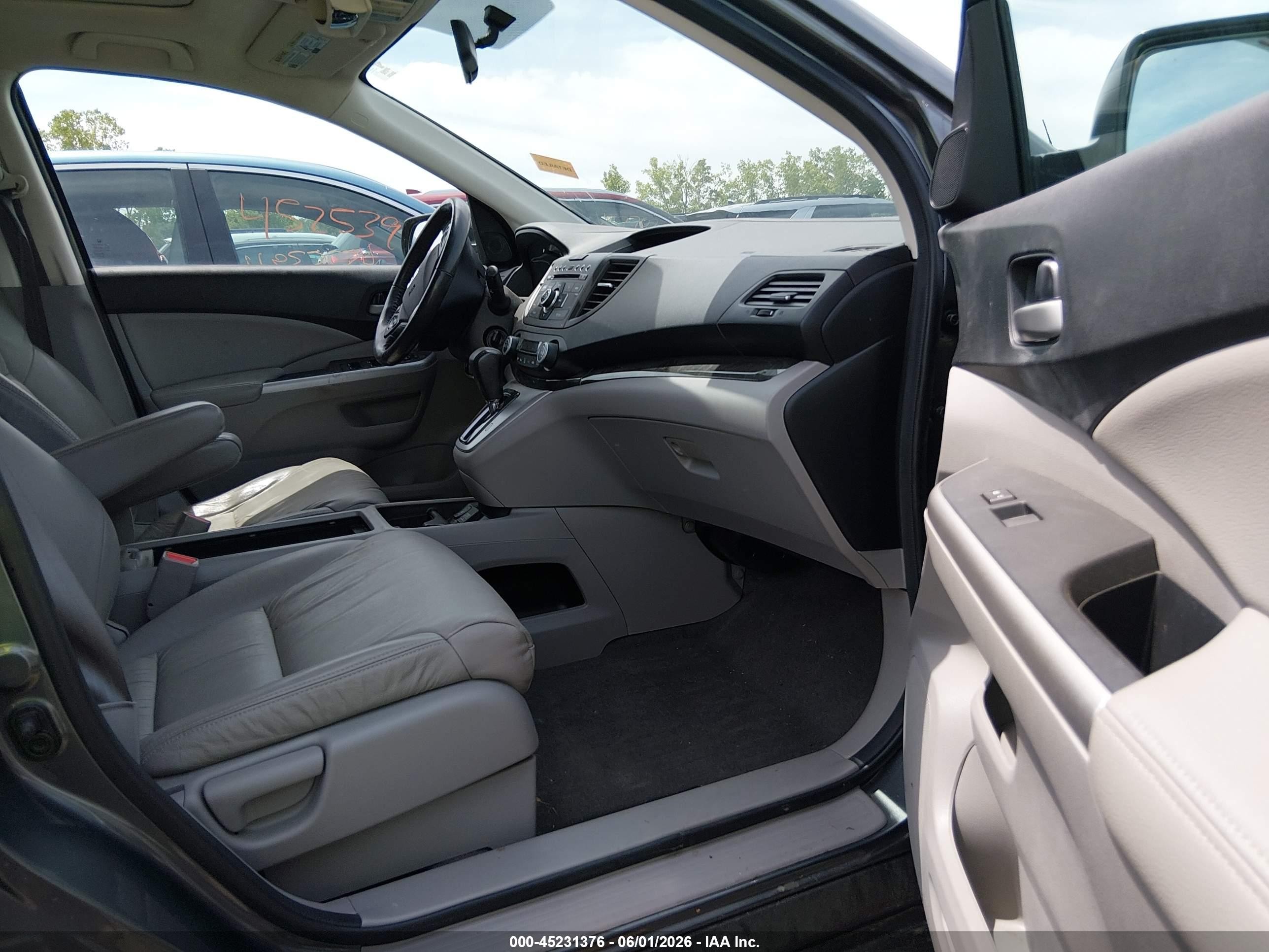 2014 Honda Cr-v Ex-l Gray vin: 5J6RM4H72EL033702