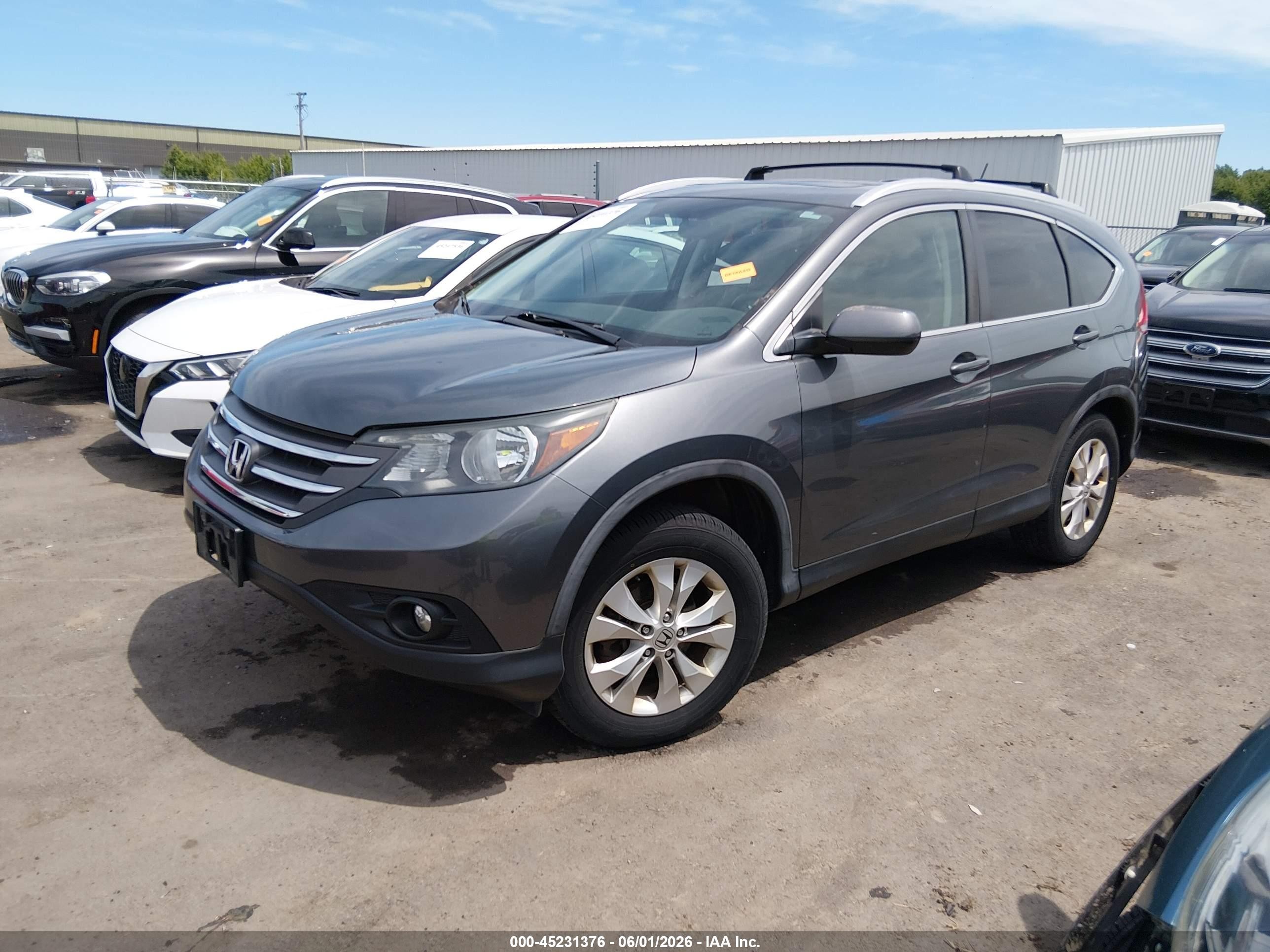 2014 Honda Cr-v Ex-l Gray vin: 5J6RM4H72EL033702