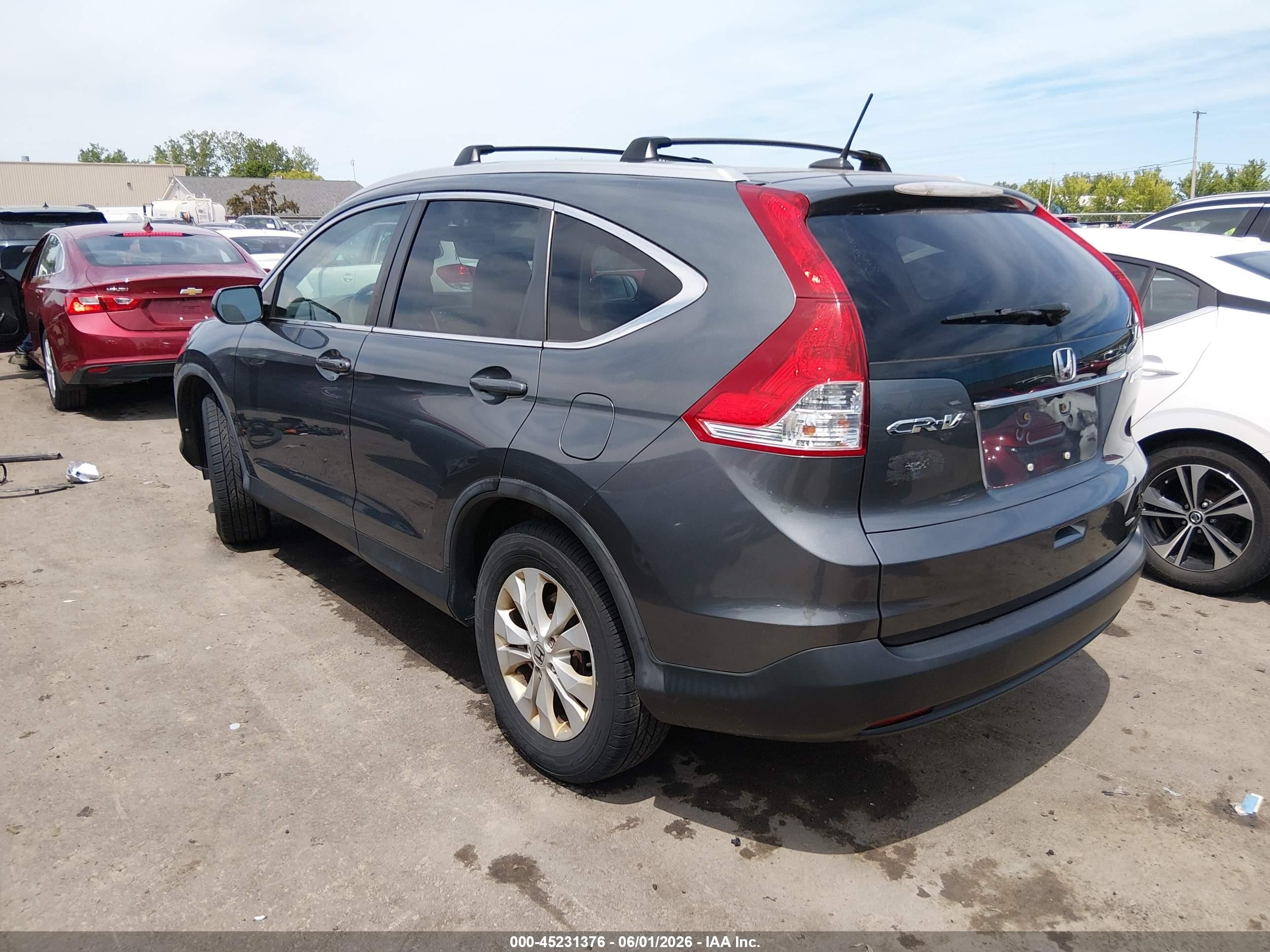 2014 Honda Cr-v Ex-l Gray vin: 5J6RM4H72EL033702