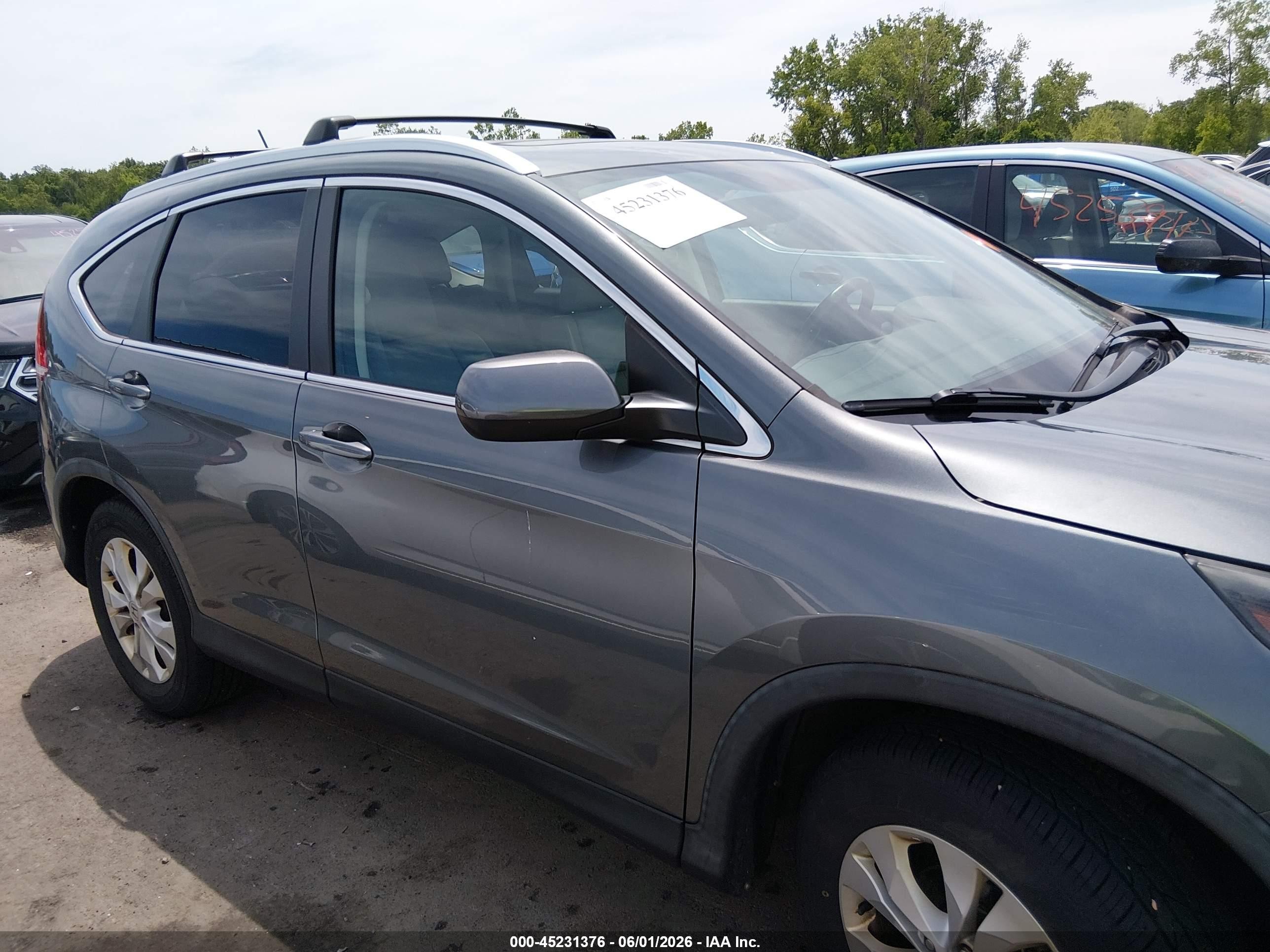 2014 Honda Cr-v Ex-l Gray vin: 5J6RM4H72EL033702