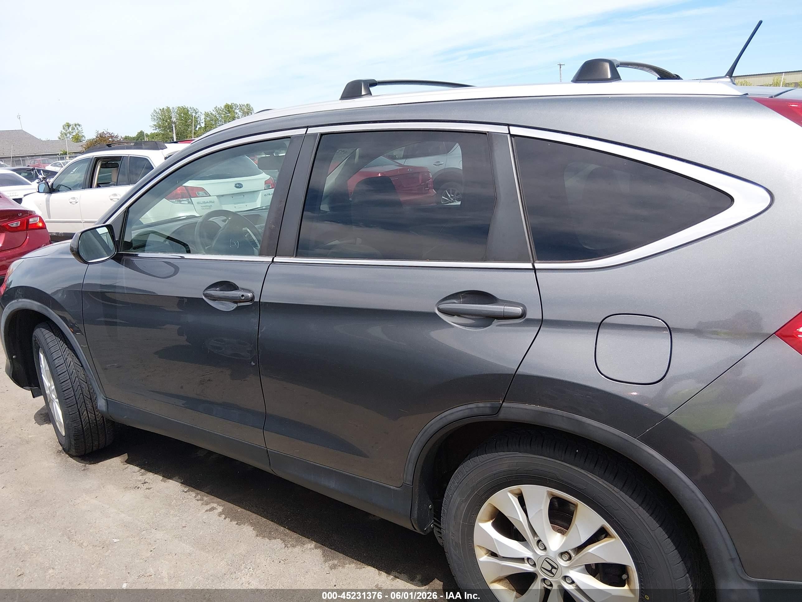 2014 Honda Cr-v Ex-l Gray vin: 5J6RM4H72EL033702