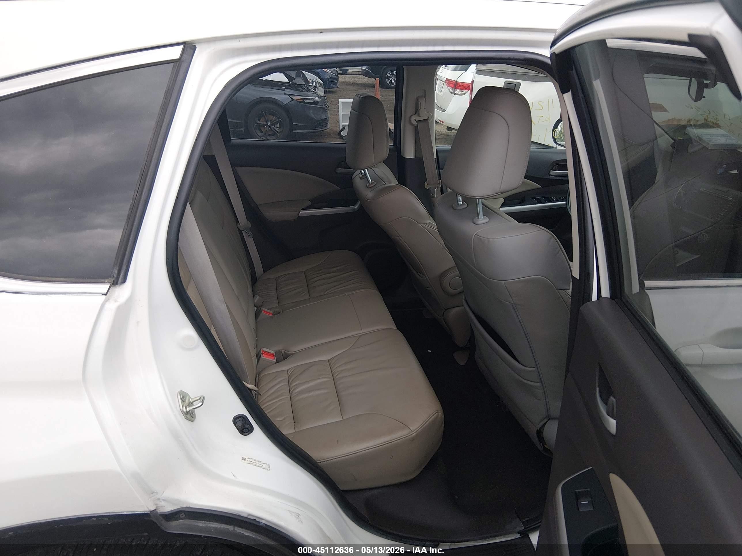 2014 Honda Cr-v Ex-l Белый vin: 5J6RM4H72EL049916