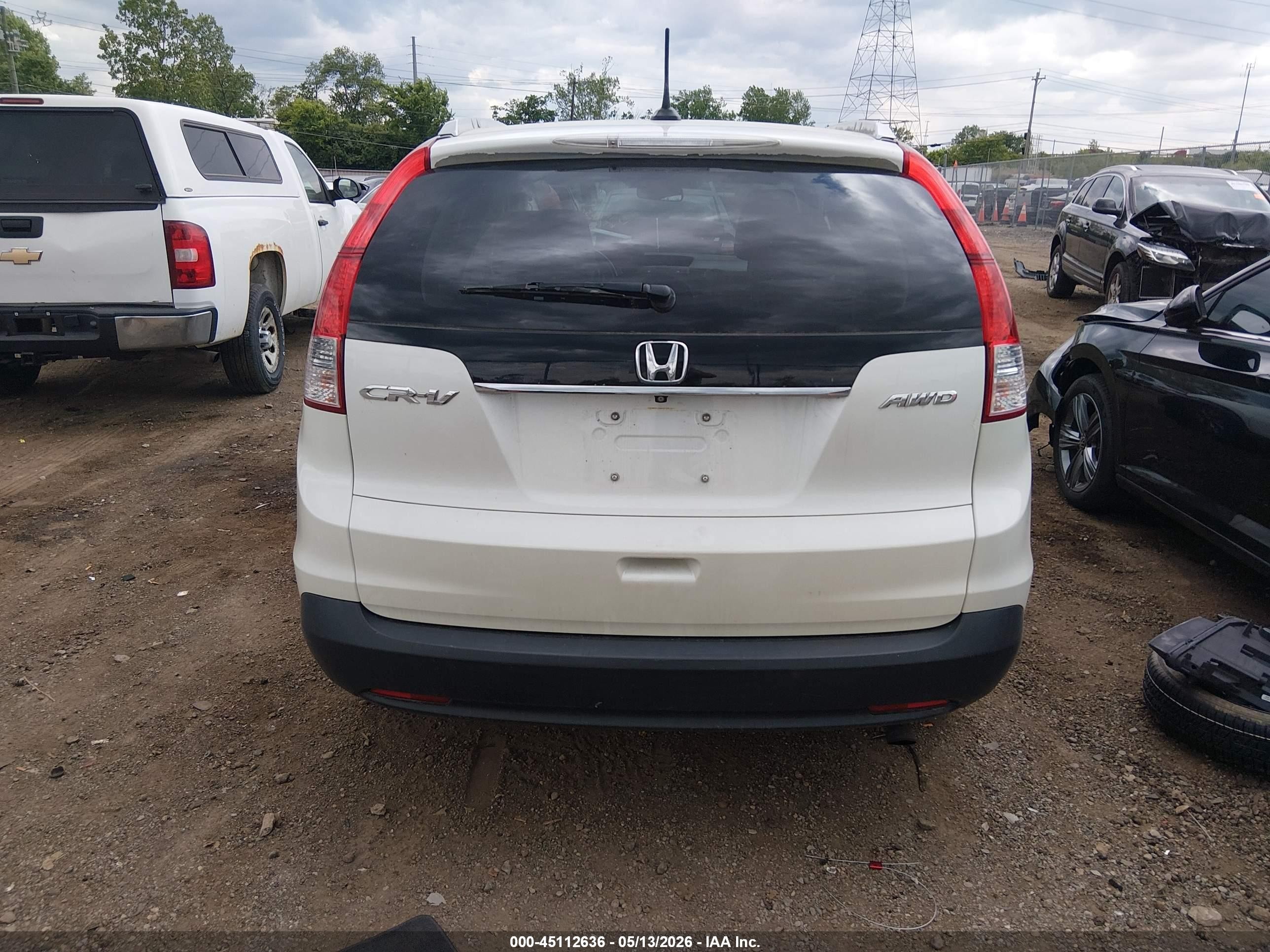 2014 Honda Cr-v Ex-l Белый vin: 5J6RM4H72EL049916