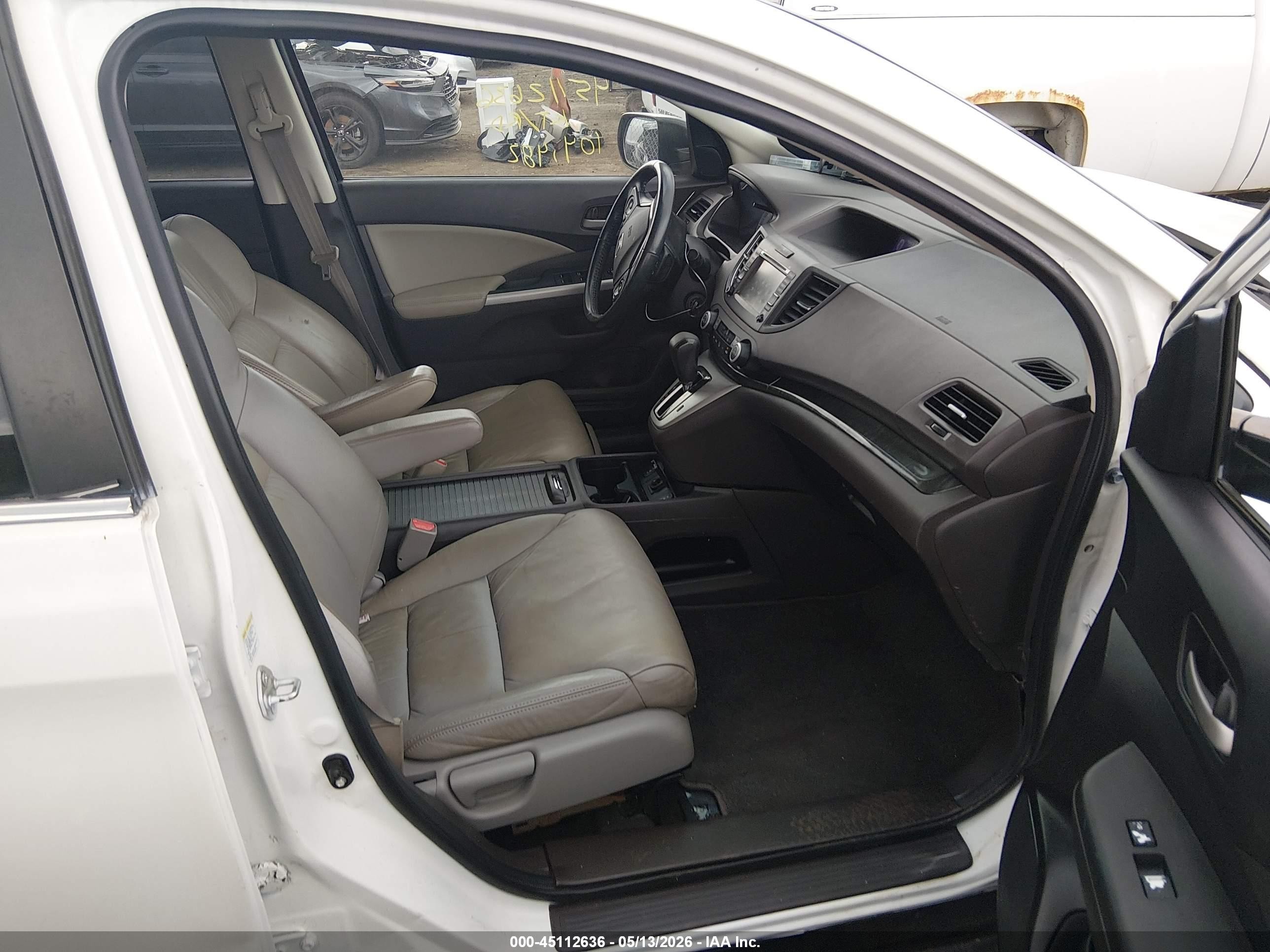 2014 Honda Cr-v Ex-l Белый vin: 5J6RM4H72EL049916
