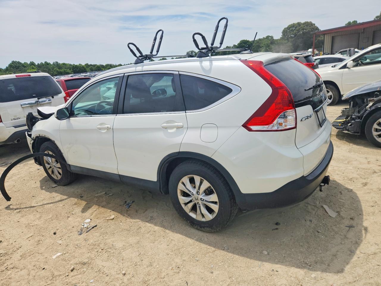 2014 Honda Cr-v Exl White vin: 5J6RM4H72EL055182
