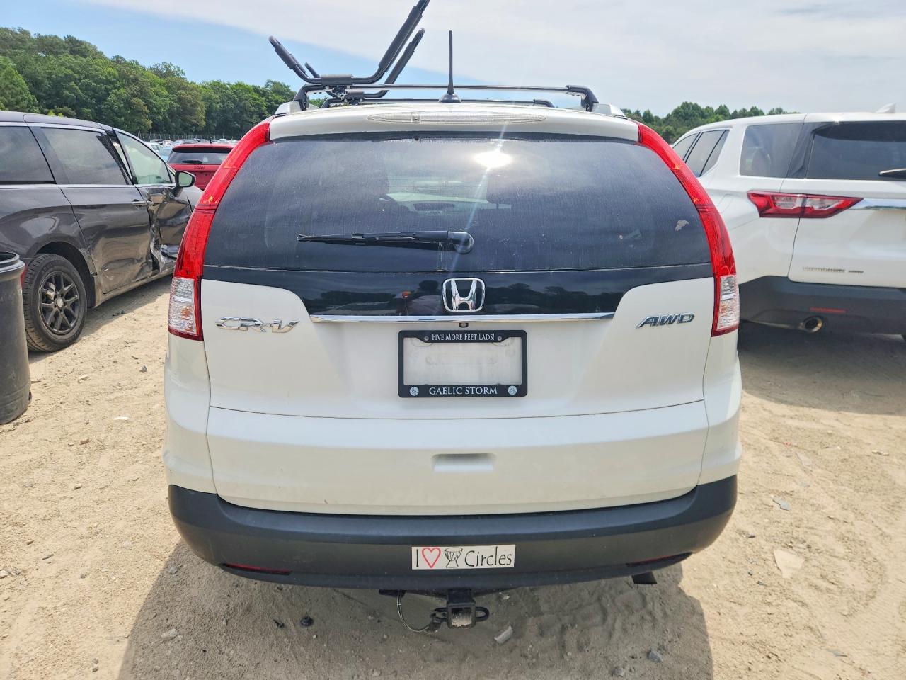 2014 Honda Cr-v Exl White vin: 5J6RM4H72EL055182