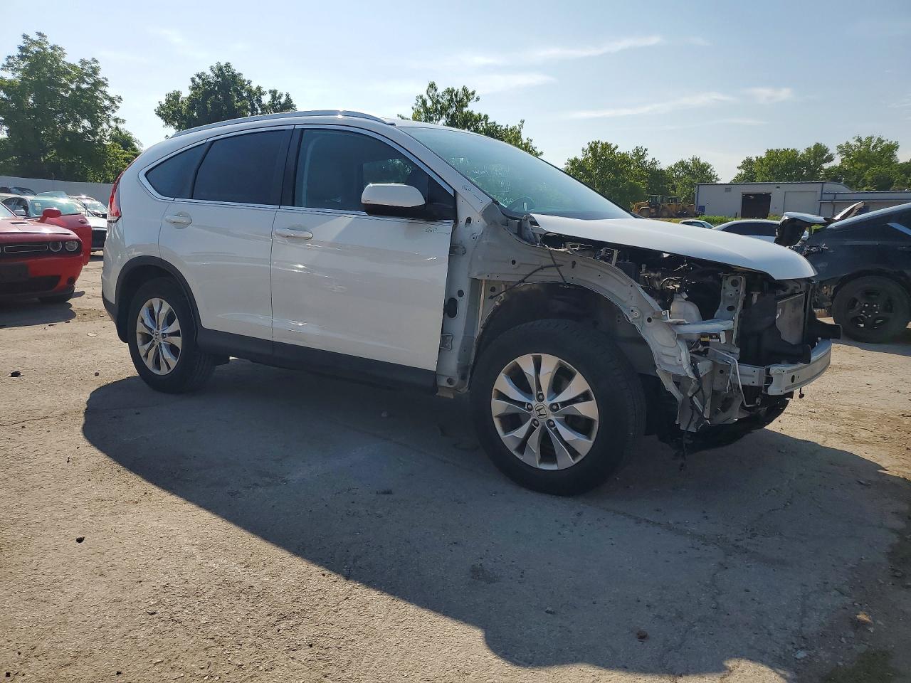 2014 Honda Cr-v Exl White vin: 5J6RM4H72EL096640