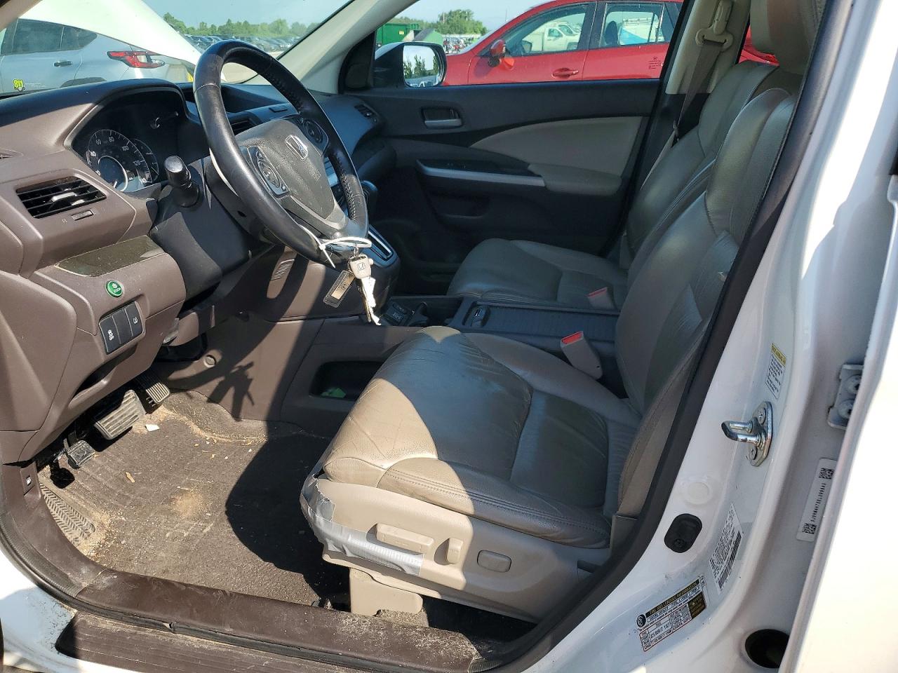2014 Honda Cr-v Exl White vin: 5J6RM4H72EL096640