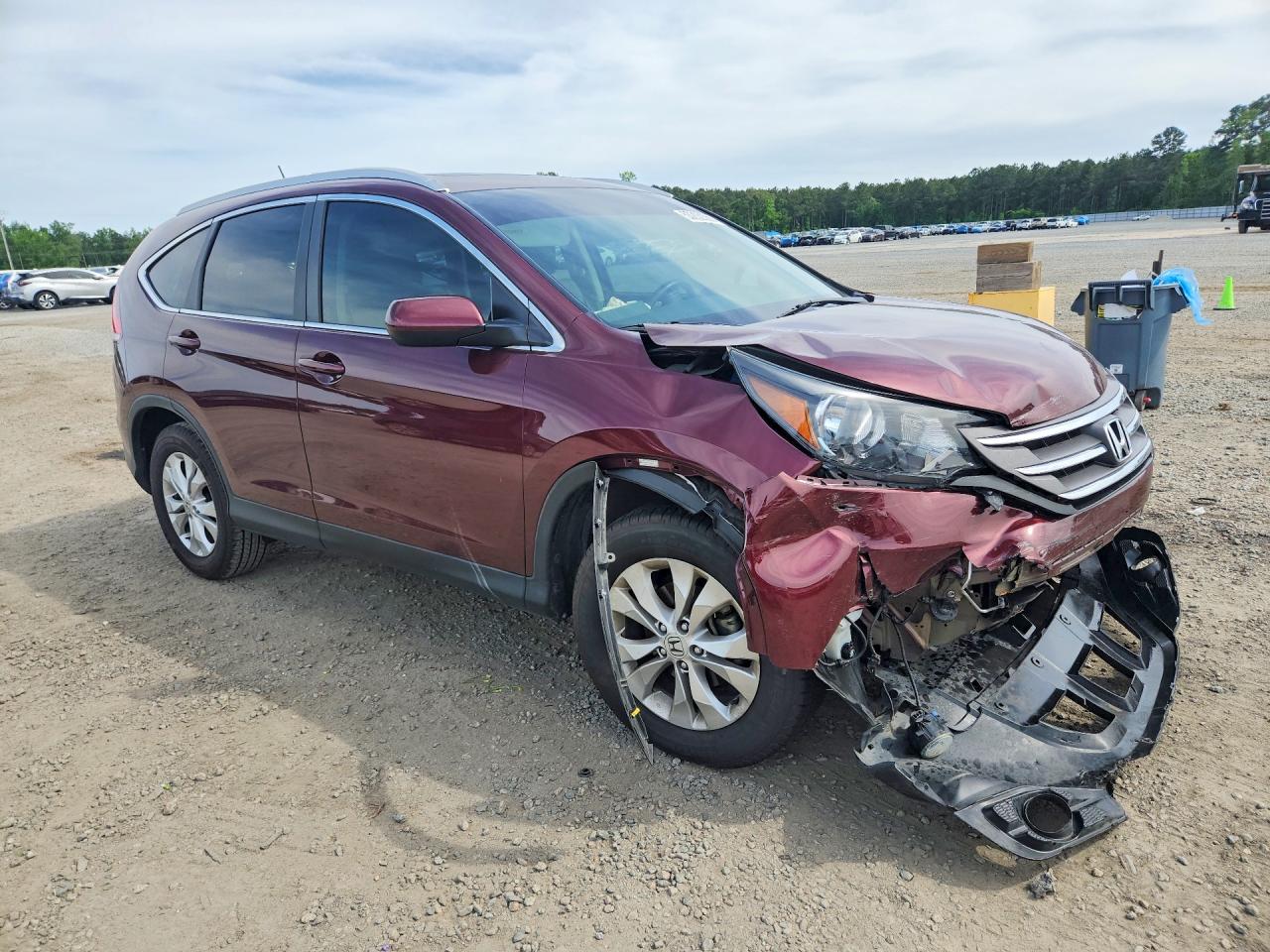 2014 Honda Cr-v Exl Burgundy vin: 5J6RM4H72EL098632