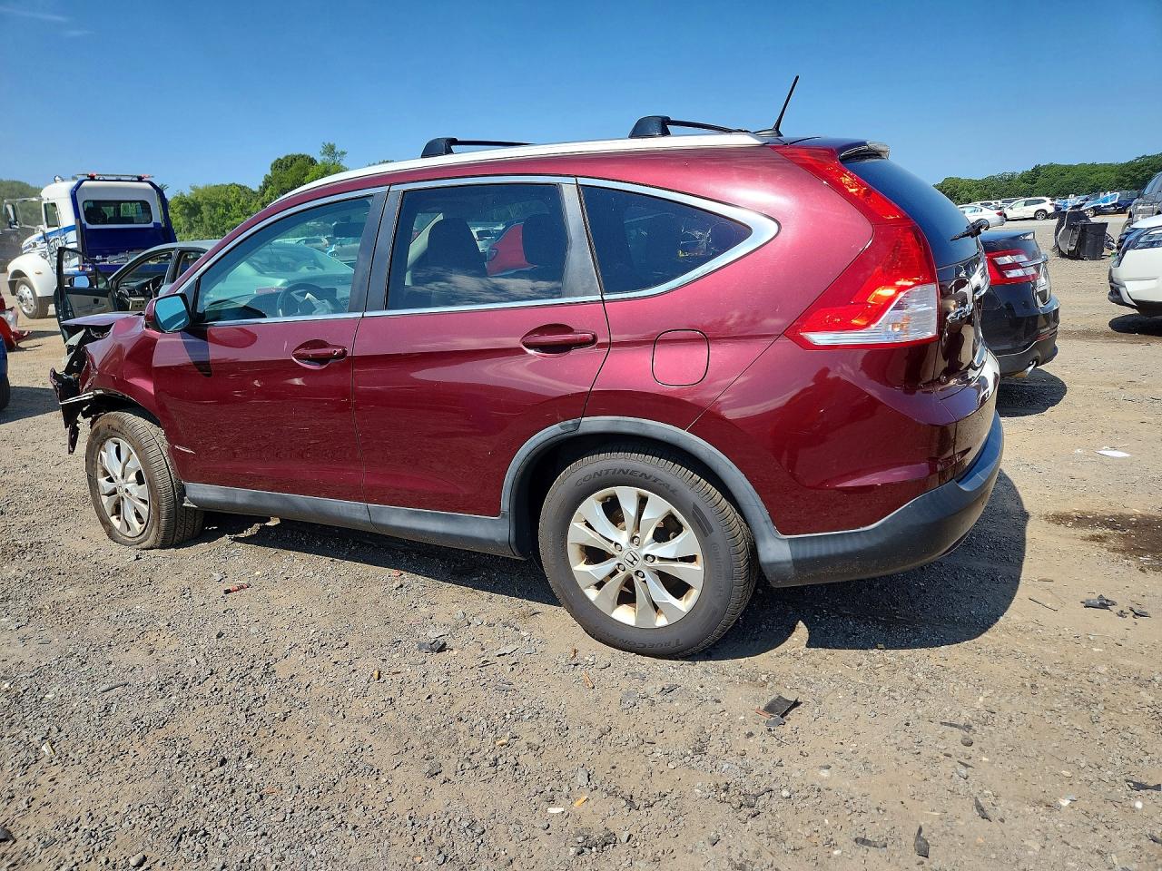 2014 Honda Cr-v Exl Maroon vin: 5J6RM4H72EL116756