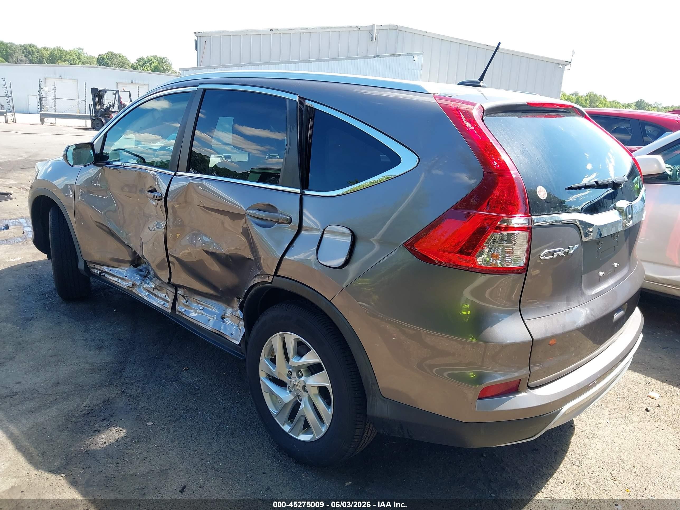 2015 Honda Cr-v Ex-l Brown vin: 5J6RM4H72FL045608