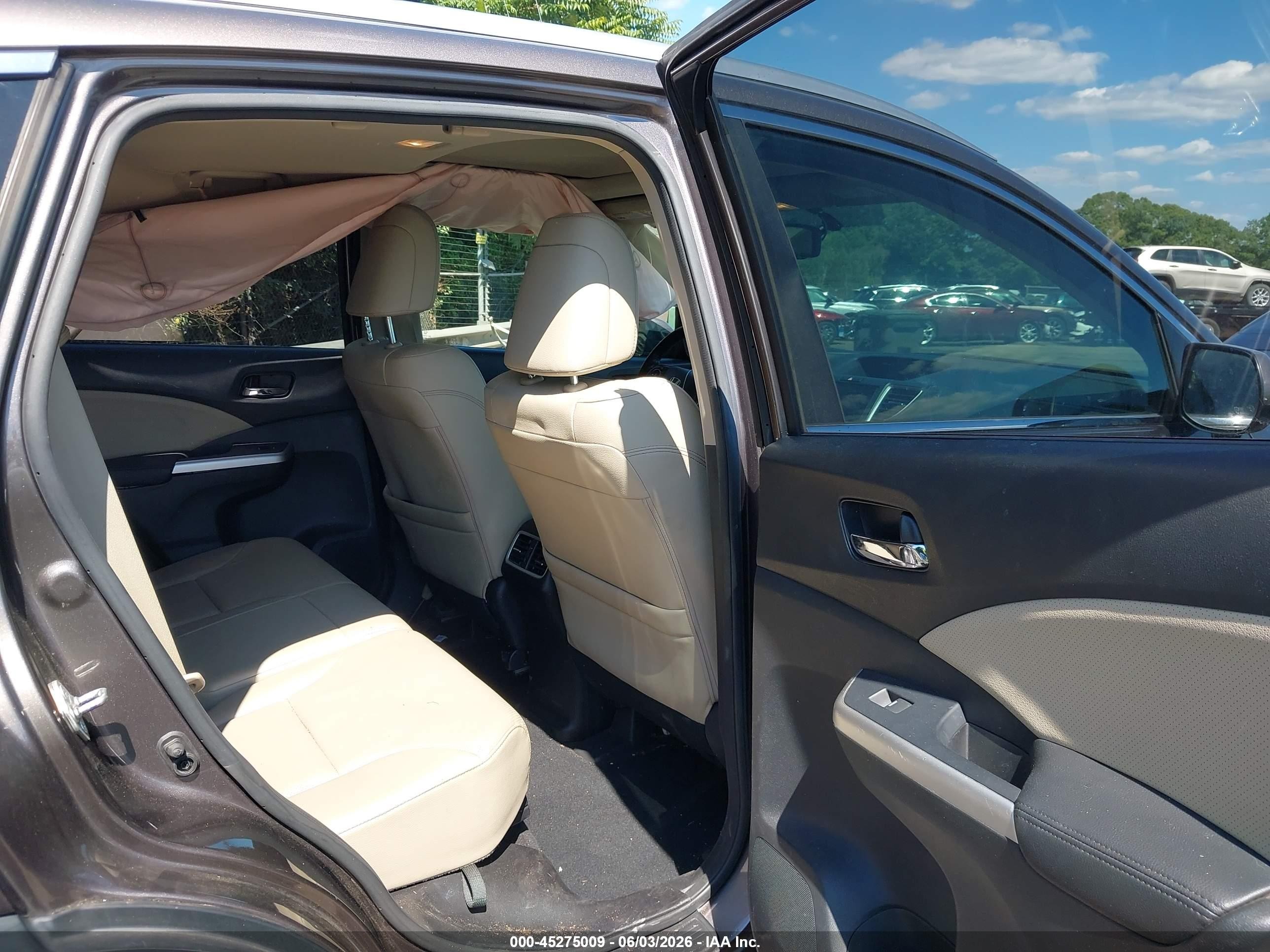 2015 Honda Cr-v Ex-l Brown vin: 5J6RM4H72FL045608