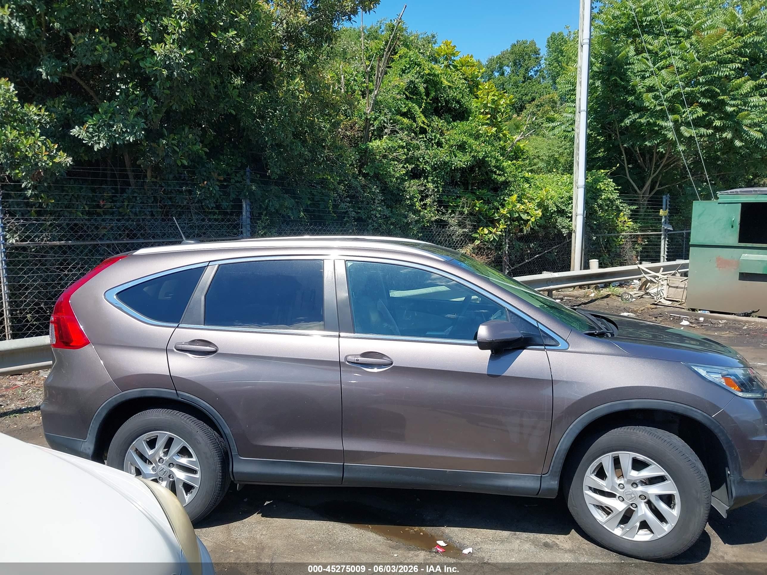 2015 Honda Cr-v Ex-l Brown vin: 5J6RM4H72FL045608