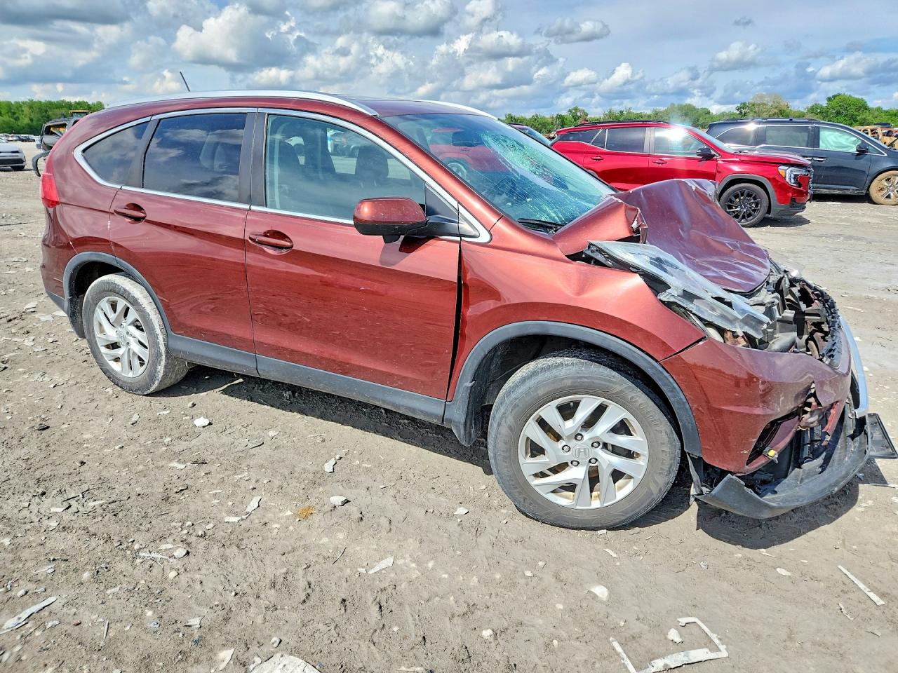 2015 Honda Cr-v Exl Коричневый vin: 5J6RM4H72FL077216