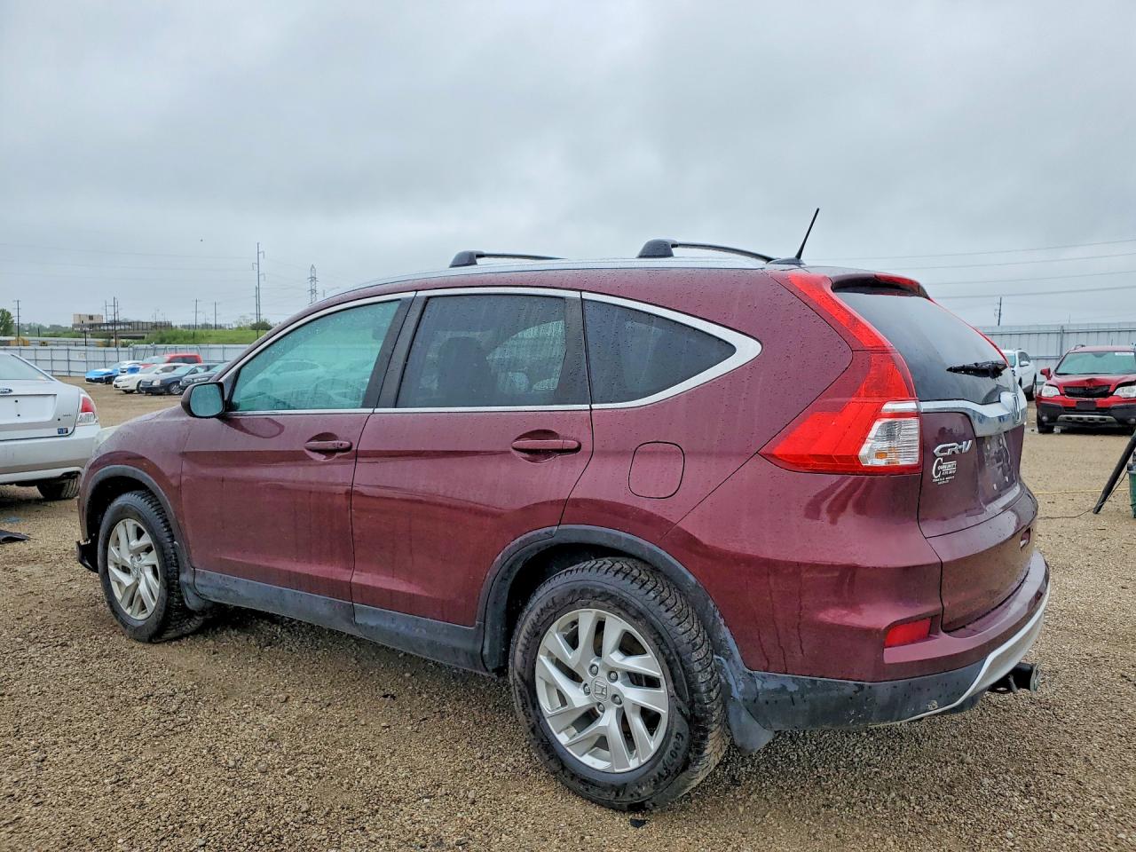 2015 Honda Cr-v Exl Burgundy vin: 5J6RM4H72FL107024