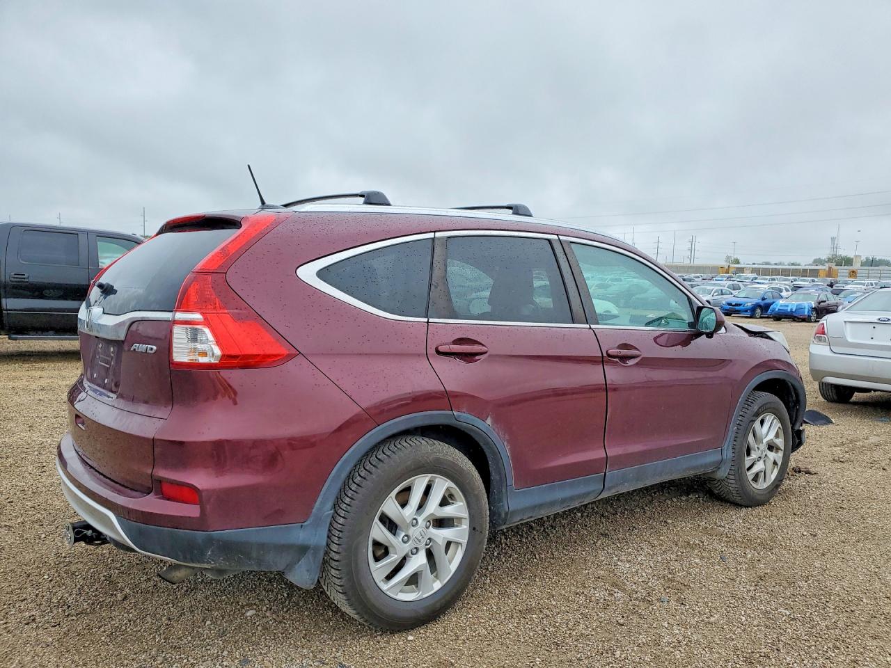 2015 Honda Cr-v Exl Burgundy vin: 5J6RM4H72FL107024