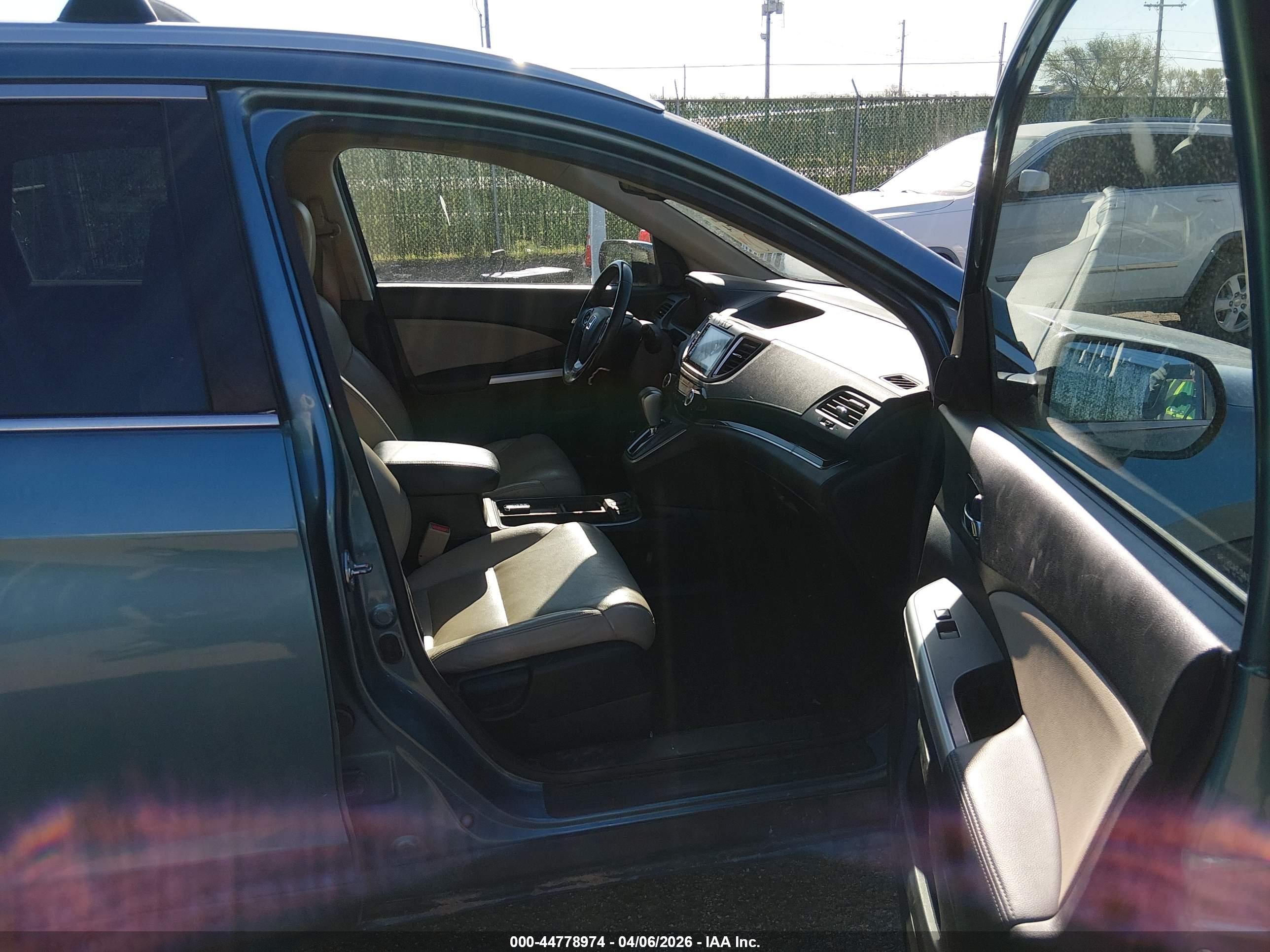 2015 Honda Cr-v Ex-l Light Blue vin: 5J6RM4H72FL110683