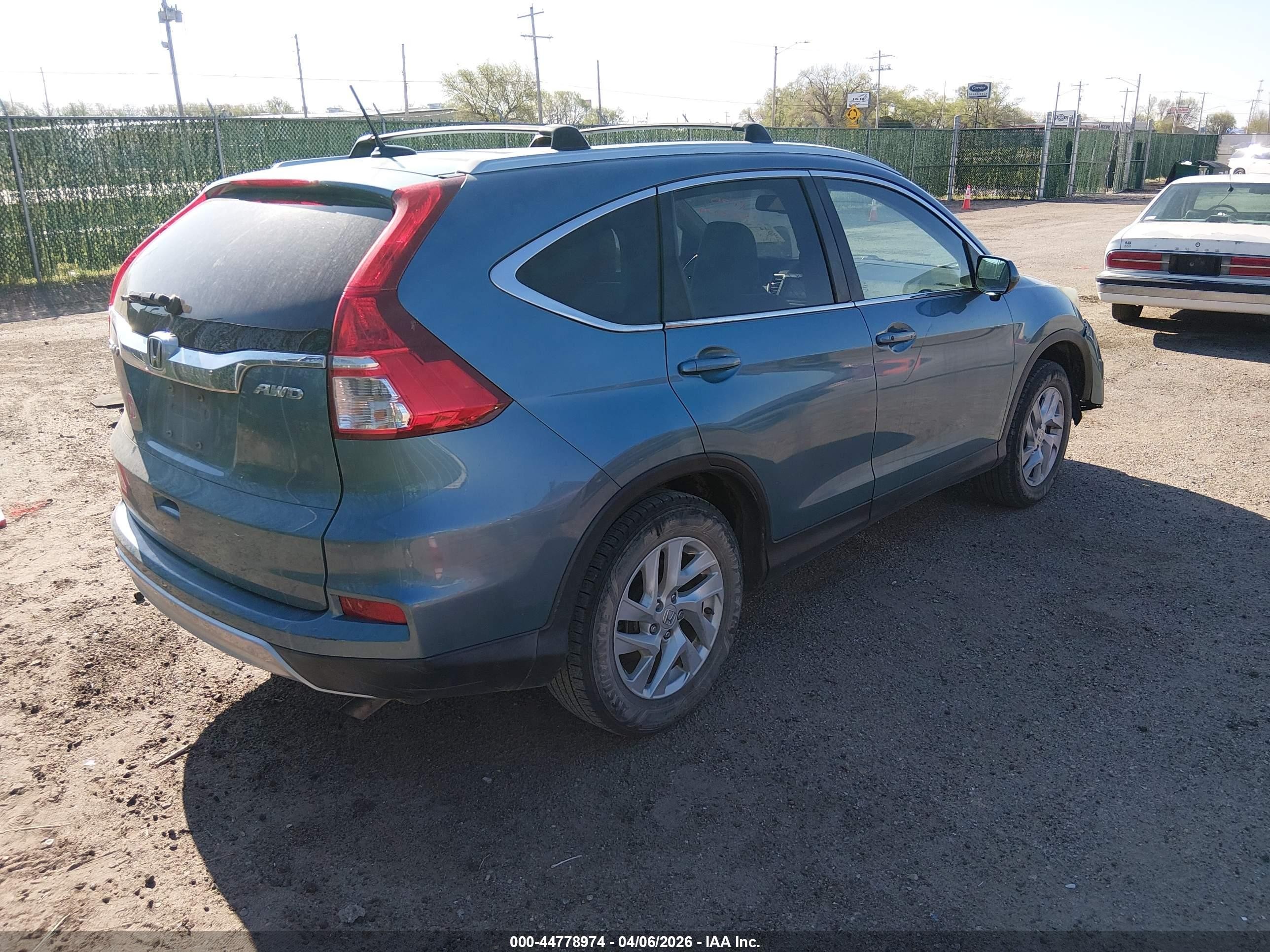 2015 Honda Cr-v Ex-l Light Blue vin: 5J6RM4H72FL110683
