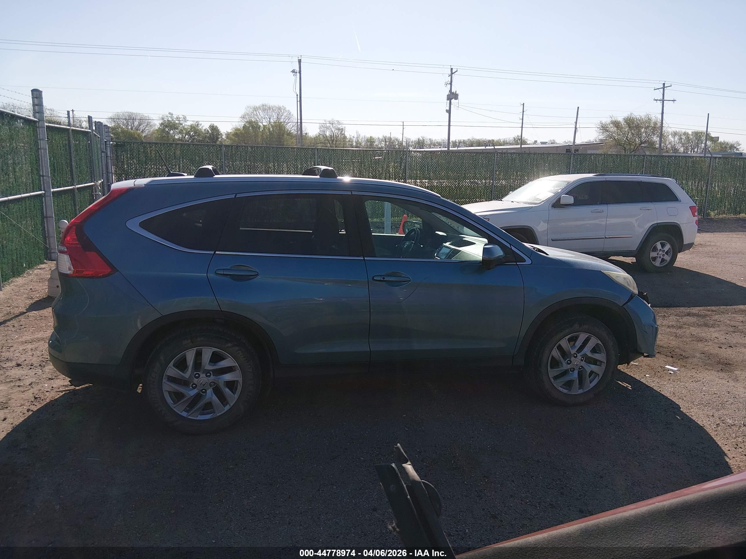 2015 Honda Cr-v Ex-l Light Blue vin: 5J6RM4H72FL110683
