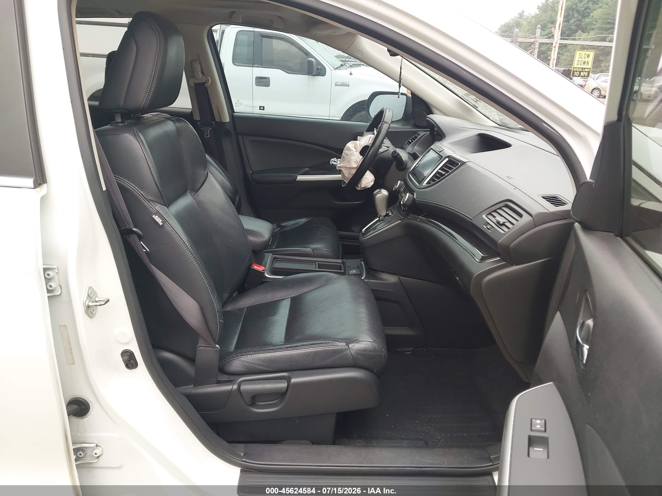 2015 Honda Cr-v Ex-l White vin: 5J6RM4H72FL130366