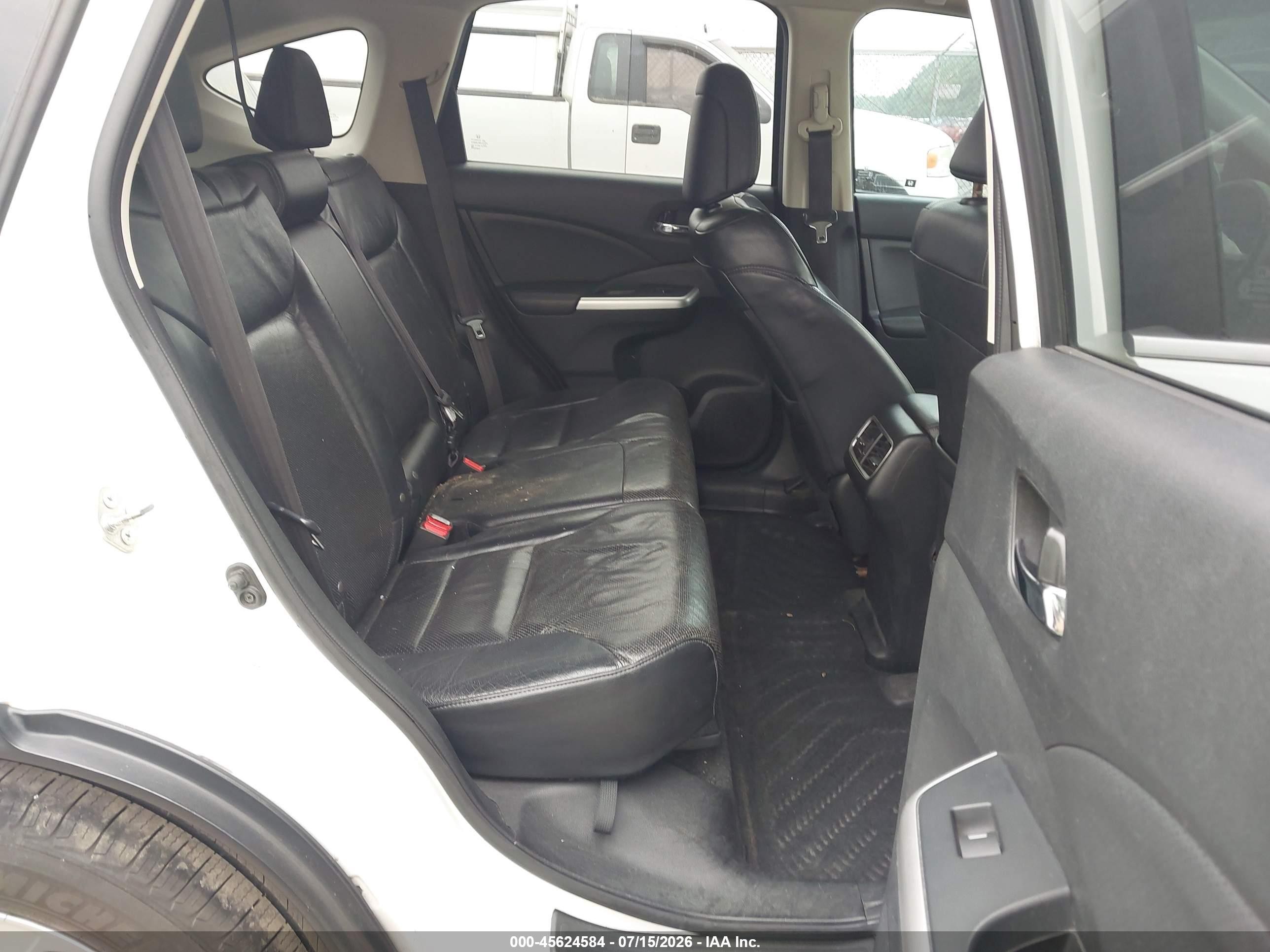 2015 Honda Cr-v Ex-l White vin: 5J6RM4H72FL130366