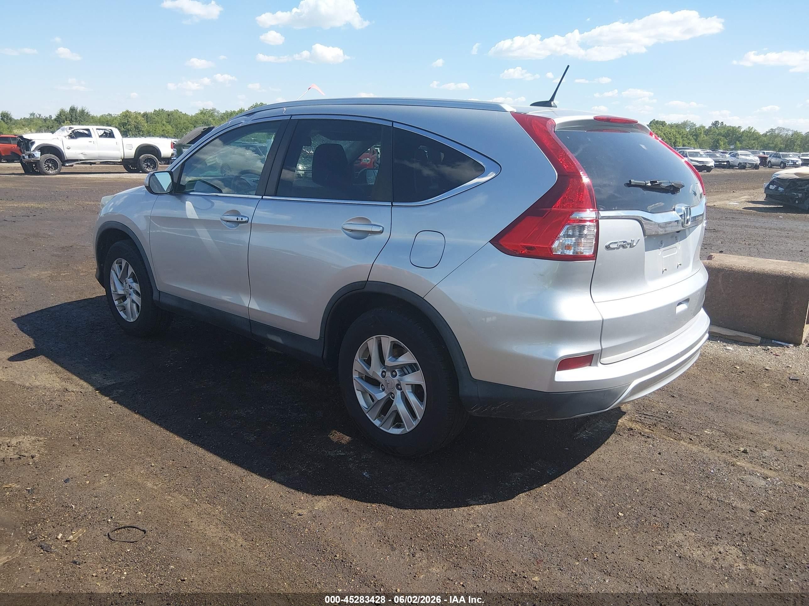 2016 Honda Cr-v Ex-l Серебряный vin: 5J6RM4H72GL057551