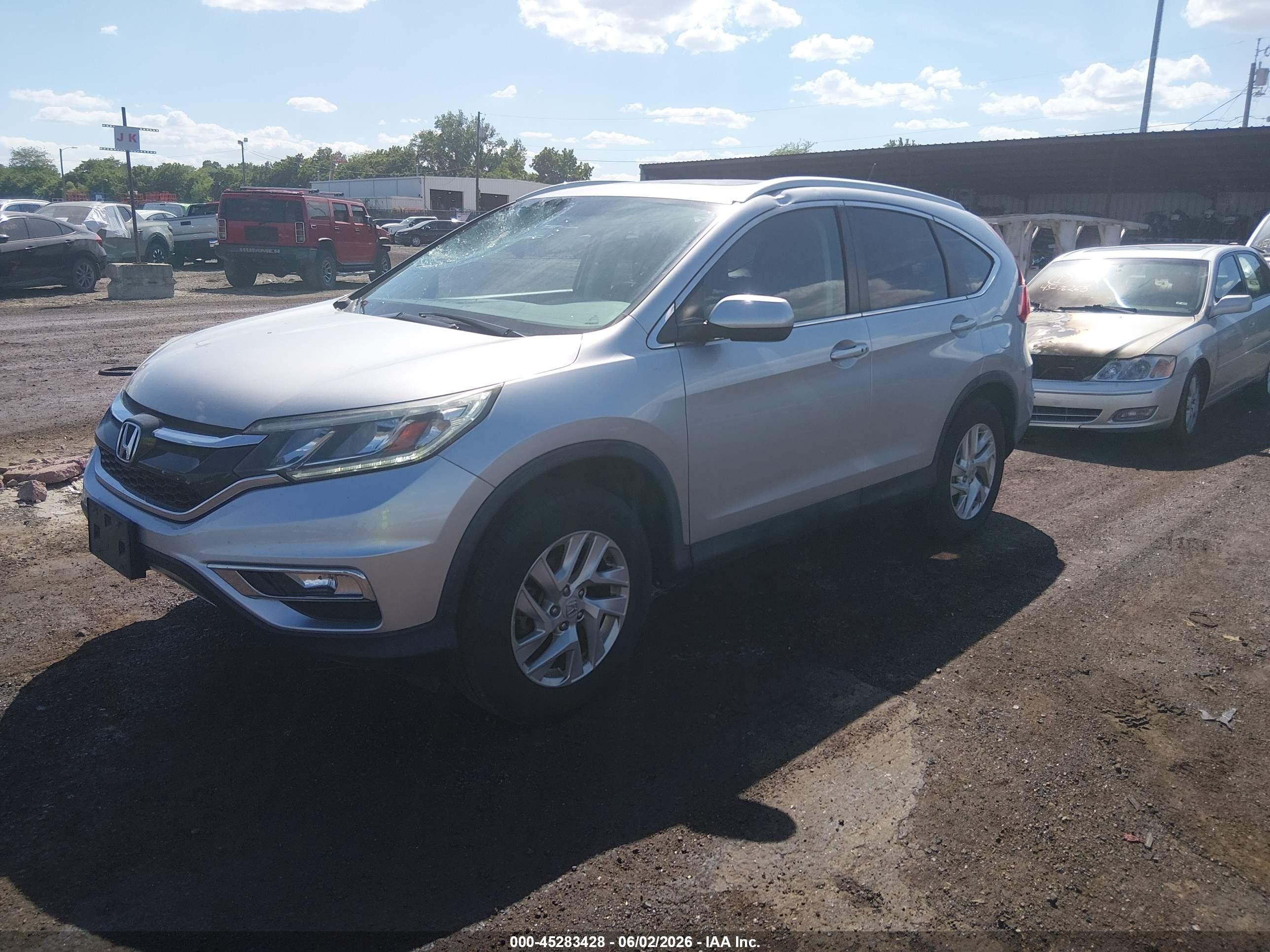 2016 Honda Cr-v Ex-l Серебряный vin: 5J6RM4H72GL057551