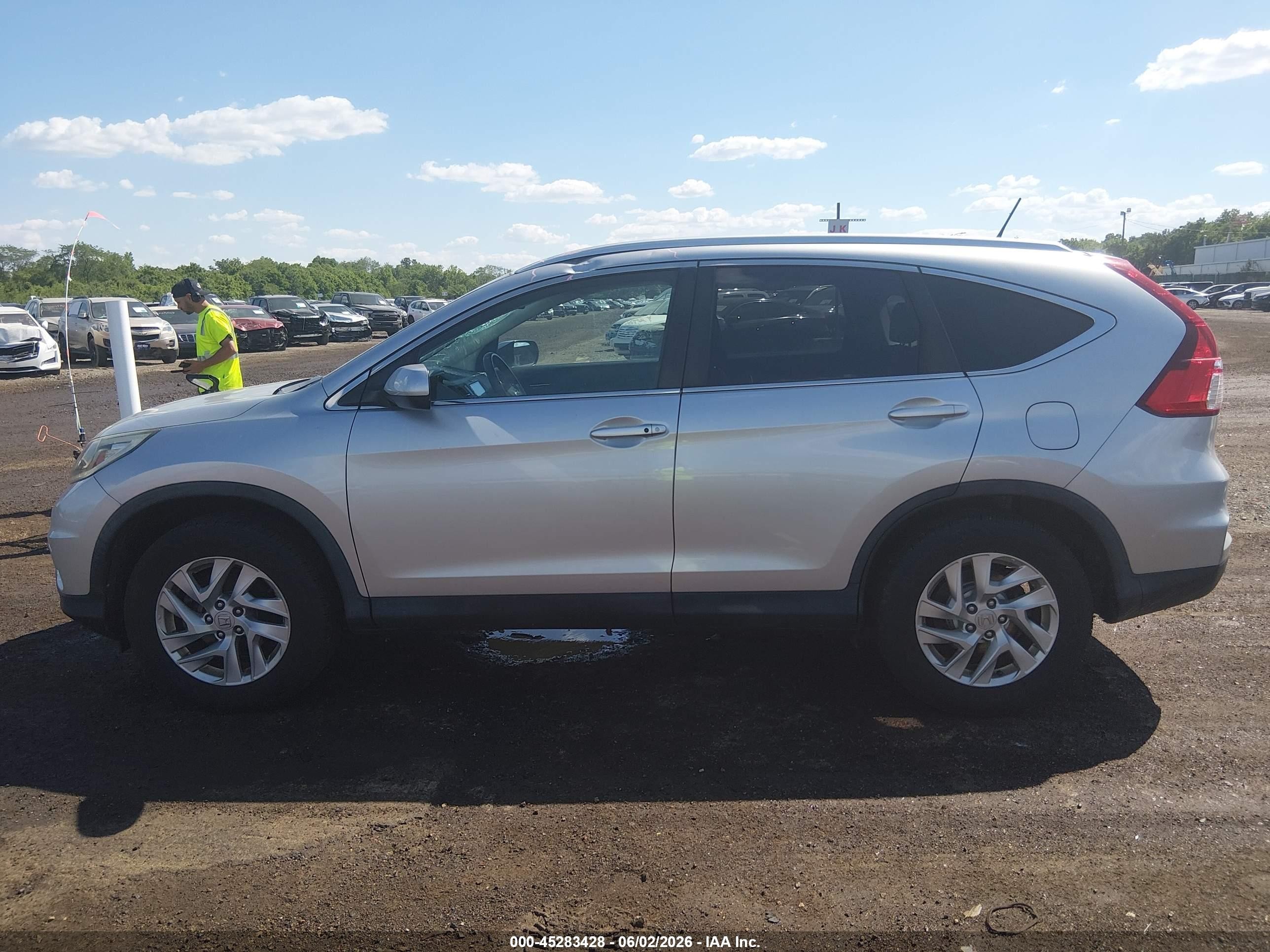 2016 Honda Cr-v Ex-l Серебряный vin: 5J6RM4H72GL057551