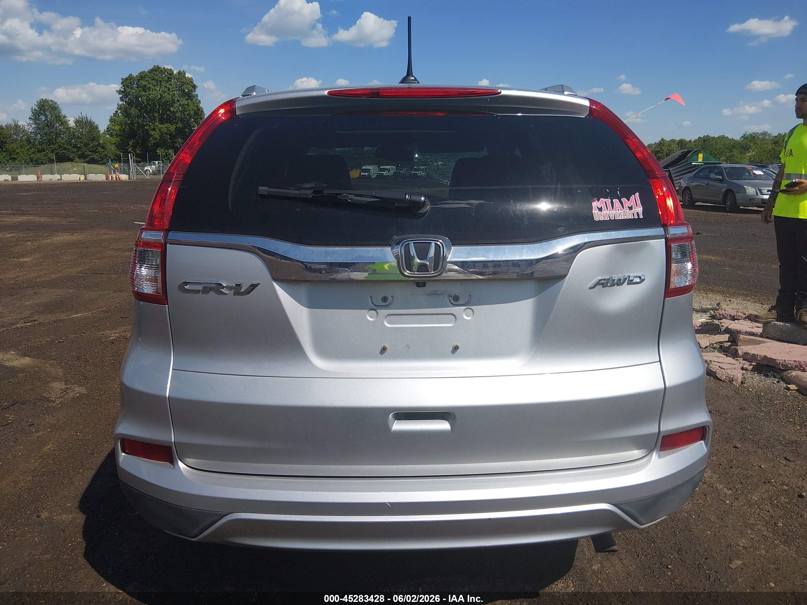 2016 Honda Cr-v Ex-l Серебряный vin: 5J6RM4H72GL057551