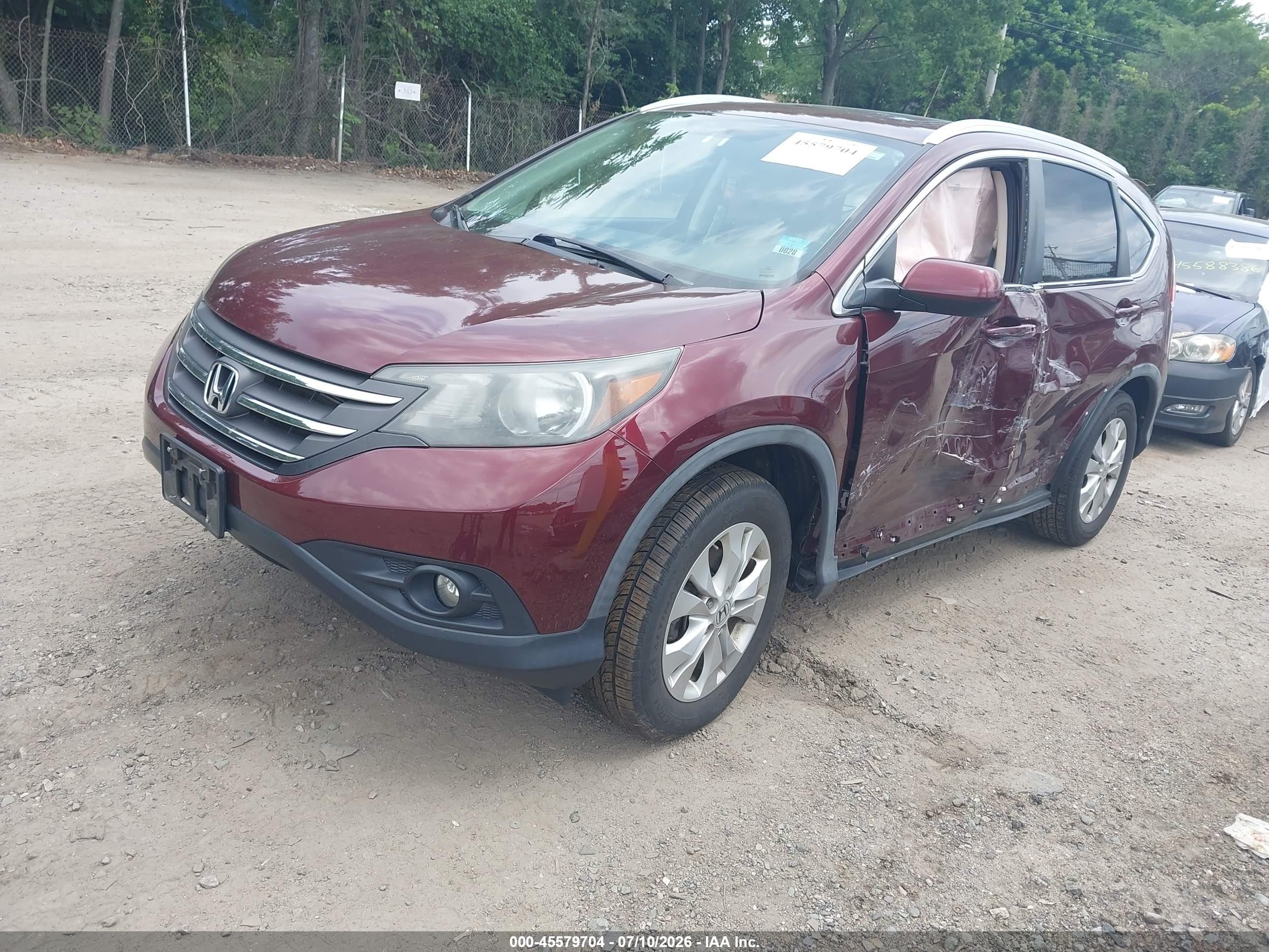 2012 Honda Cr-v Ex-l Фиолетовый vin: 5J6RM4H73CL022544