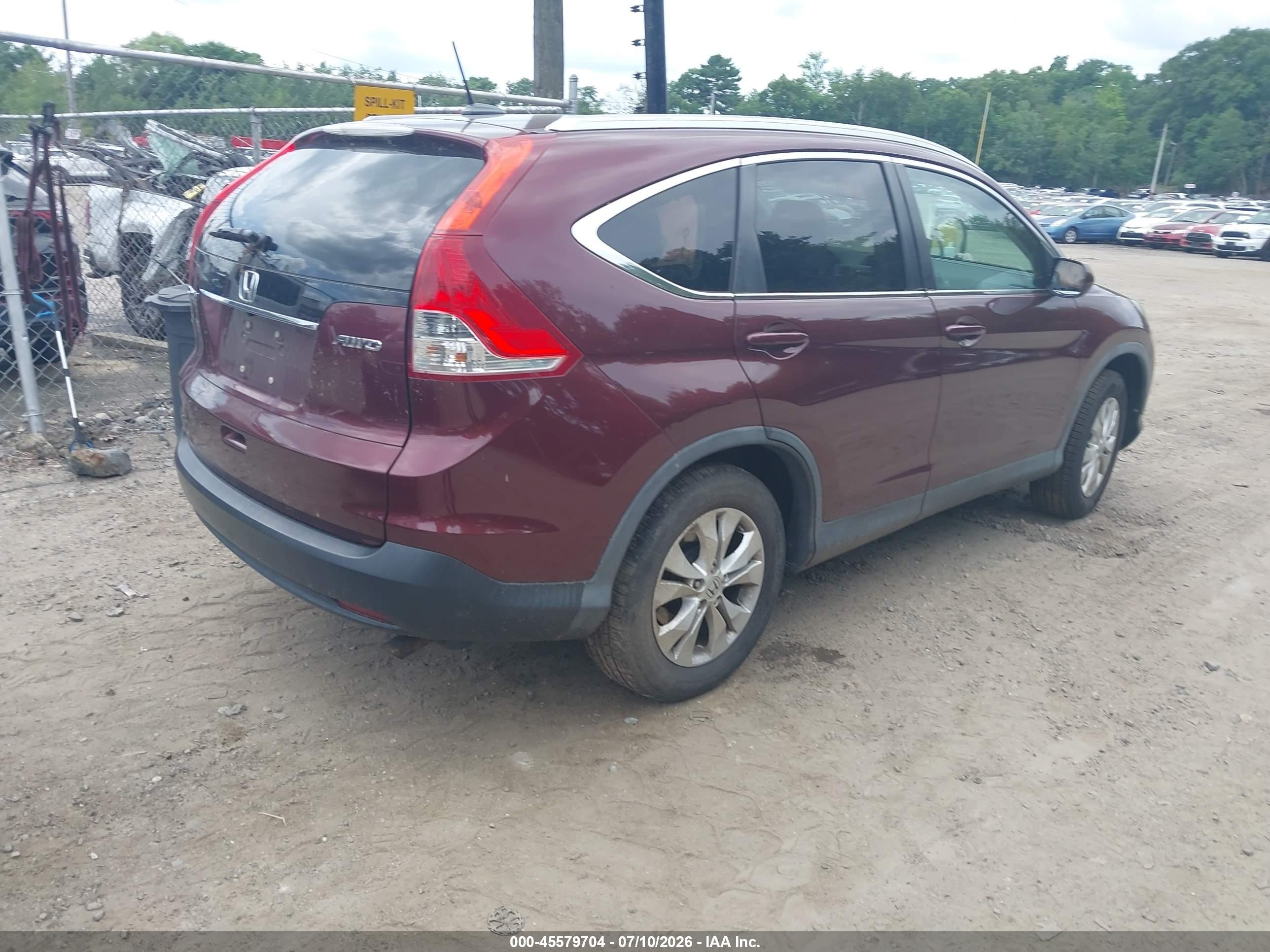 2012 Honda Cr-v Ex-l Фиолетовый vin: 5J6RM4H73CL022544