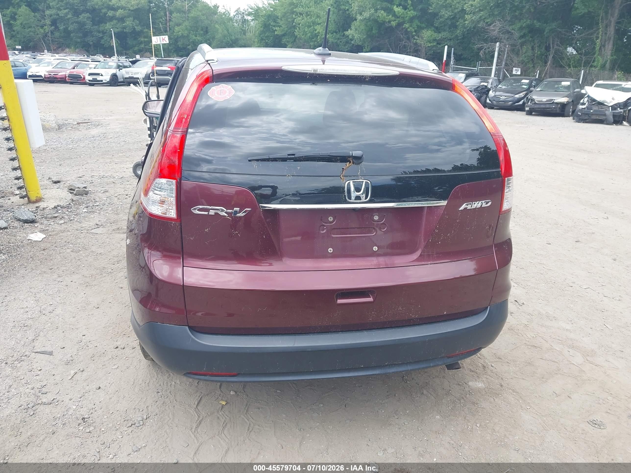 2012 Honda Cr-v Ex-l Фиолетовый vin: 5J6RM4H73CL022544