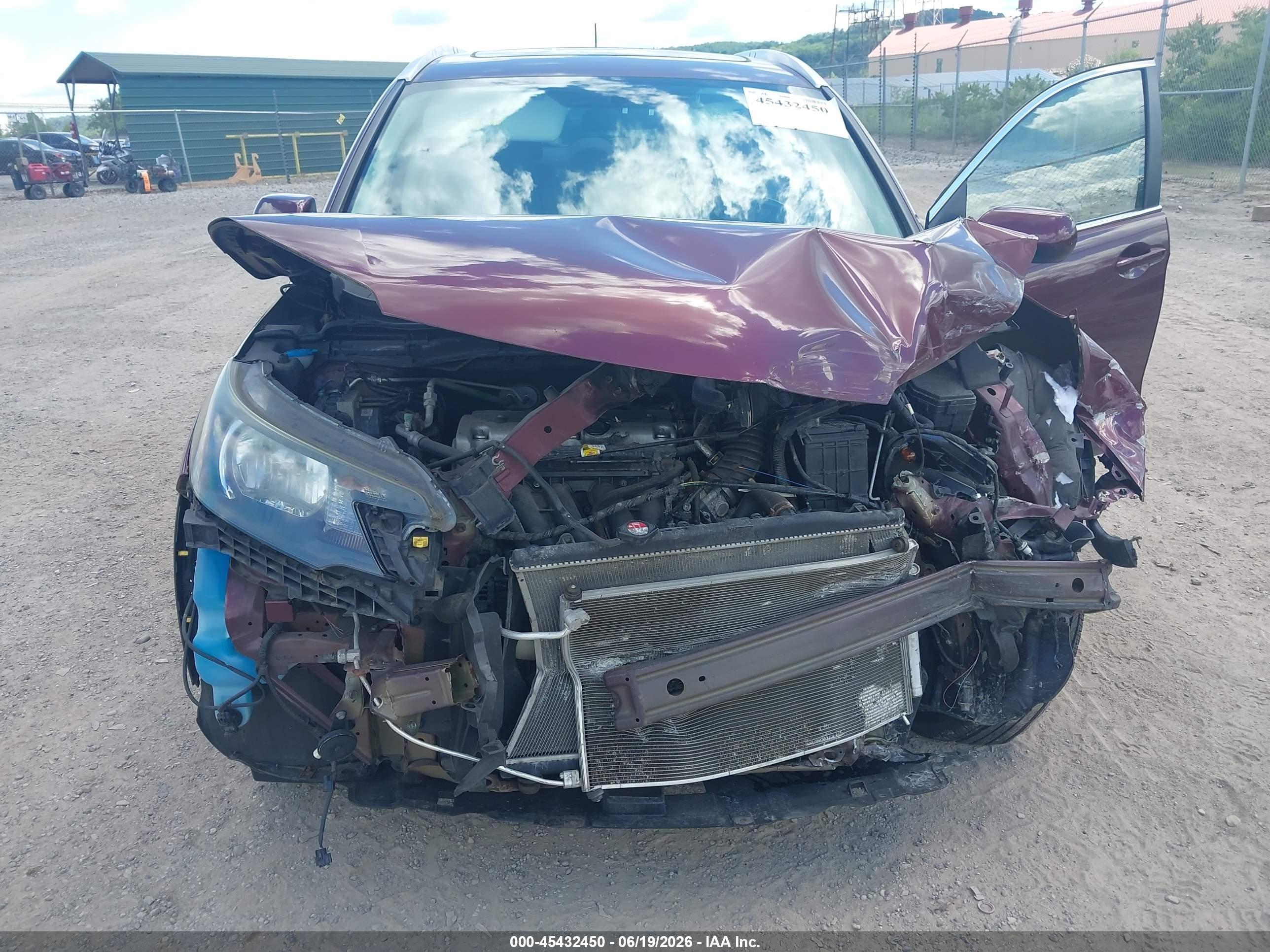 2012 Honda Cr-v Ex-l Maroon vin: 5J6RM4H73CL025038