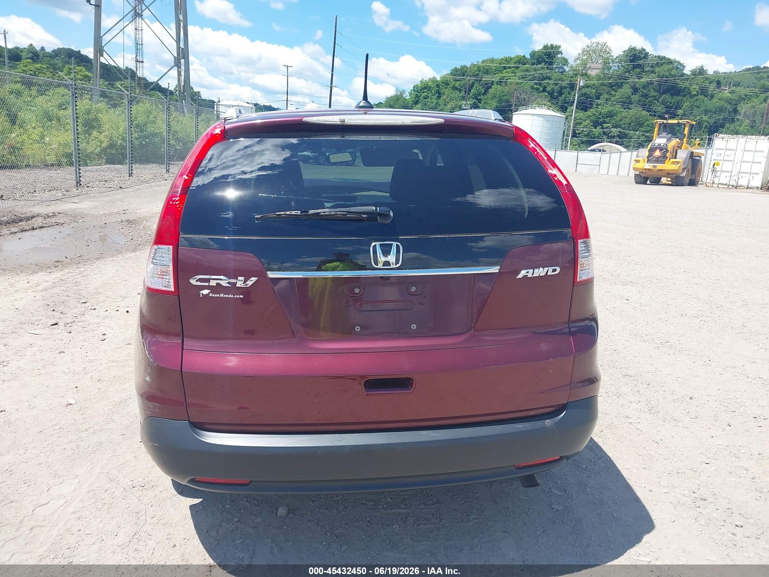 2012 Honda Cr-v Ex-l Maroon vin: 5J6RM4H73CL025038