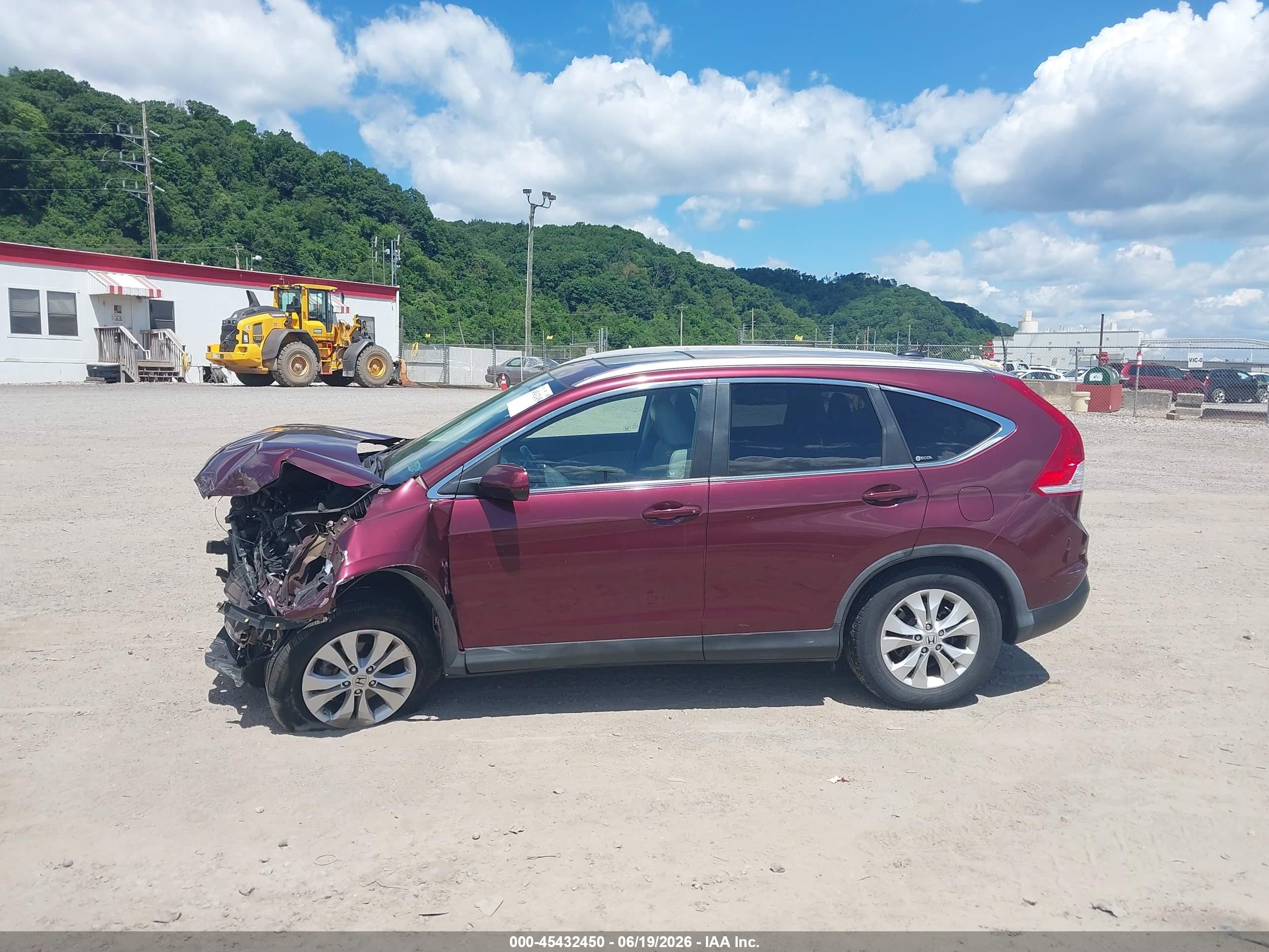 2012 Honda Cr-v Ex-l Maroon vin: 5J6RM4H73CL025038