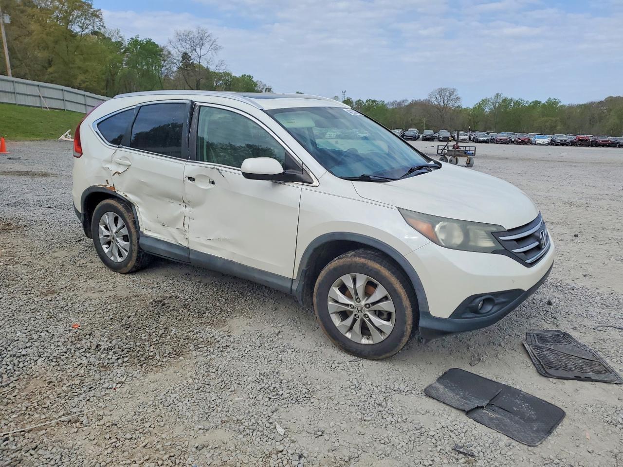 2012 Honda Cr-v Exl White vin: 5J6RM4H73CL047301