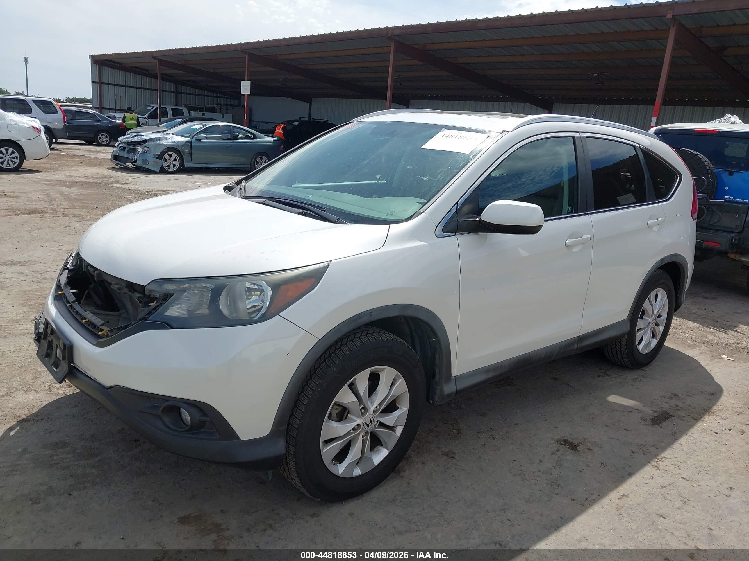 2012 Honda Cr-v Ex-l White vin: 5J6RM4H73CL056676