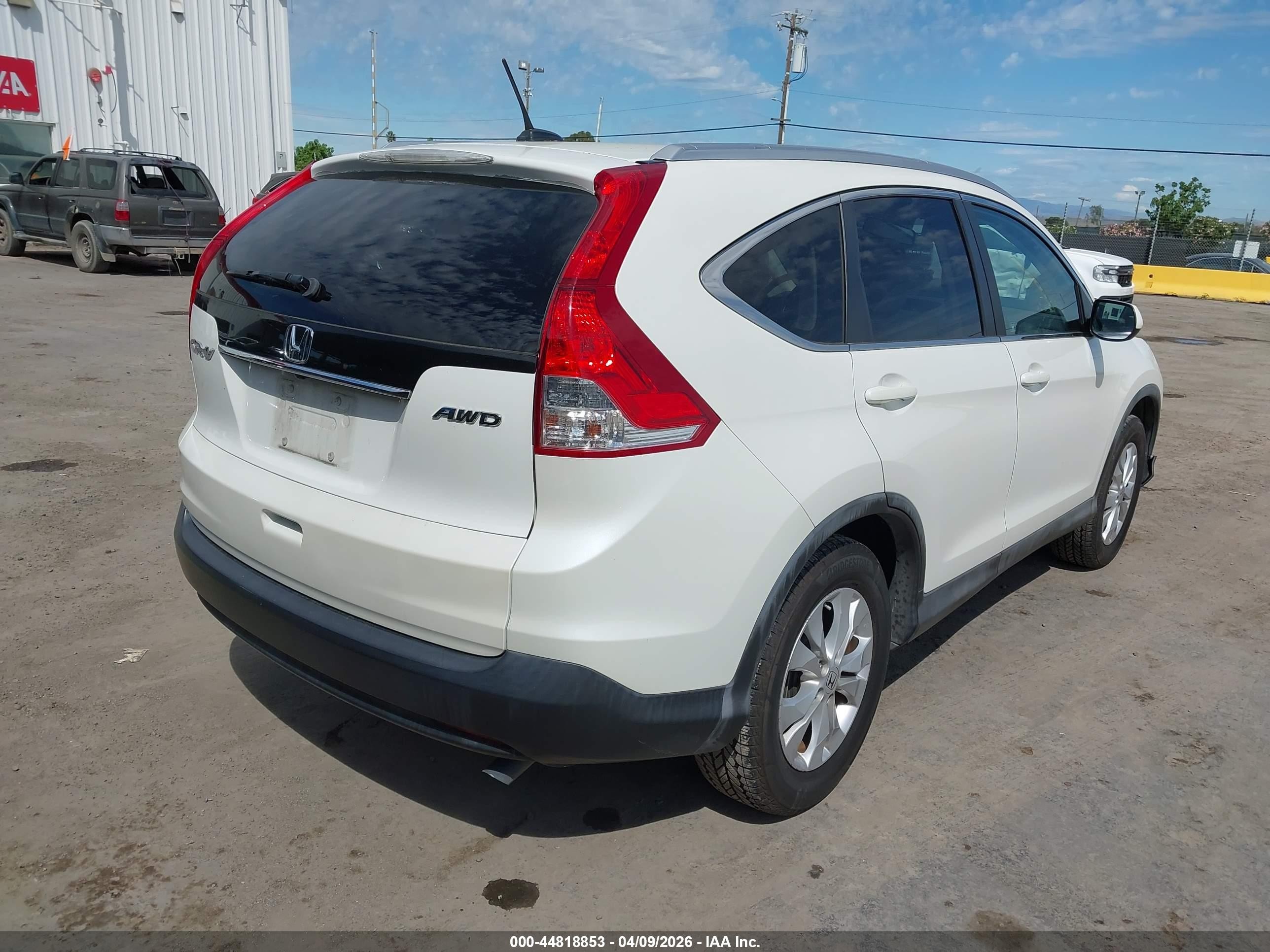 2012 Honda Cr-v Ex-l White vin: 5J6RM4H73CL056676