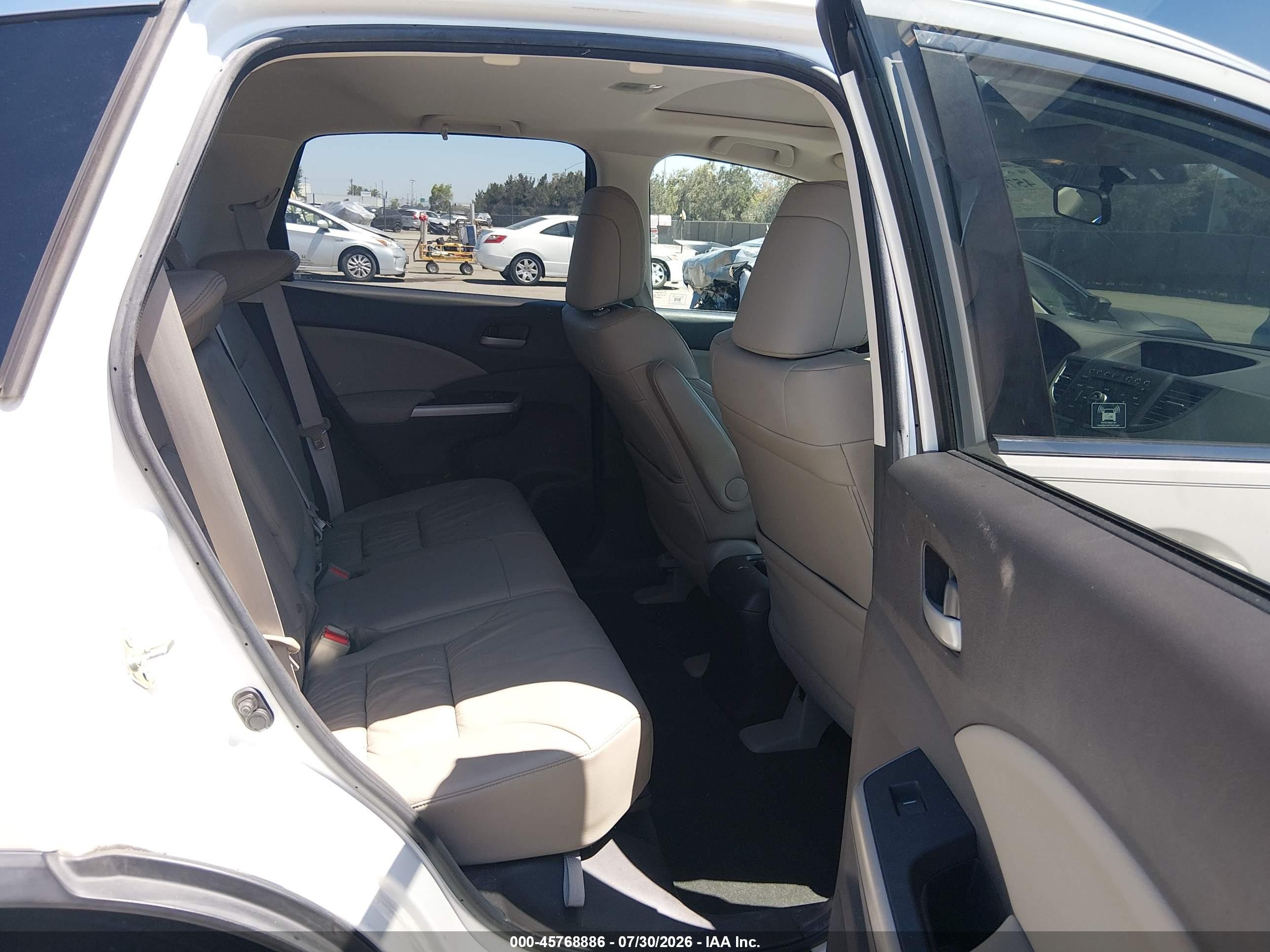 2012 Honda Cr-v Ex-l White vin: 5J6RM4H73CL070254