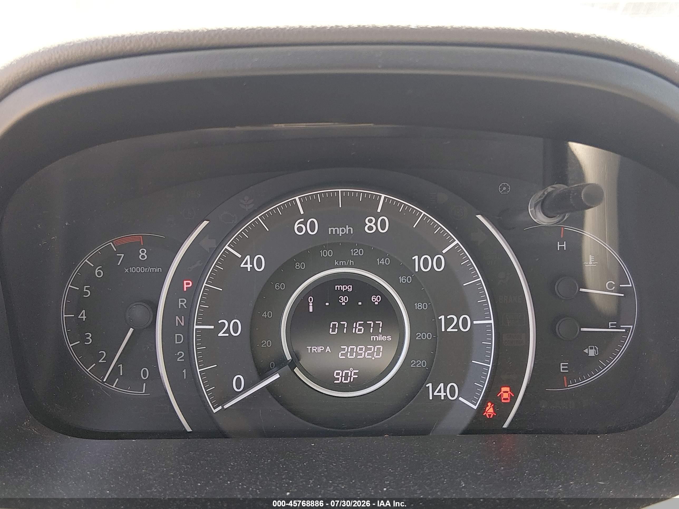2012 Honda Cr-v Ex-l White vin: 5J6RM4H73CL070254