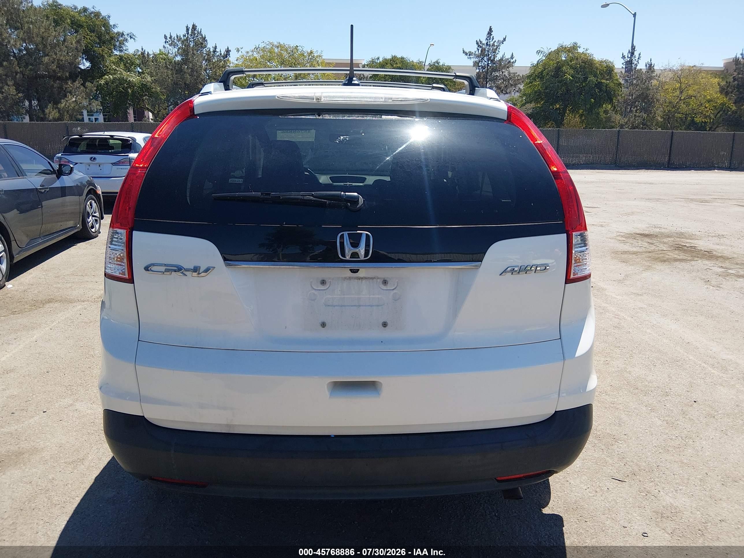2012 Honda Cr-v Ex-l White vin: 5J6RM4H73CL070254