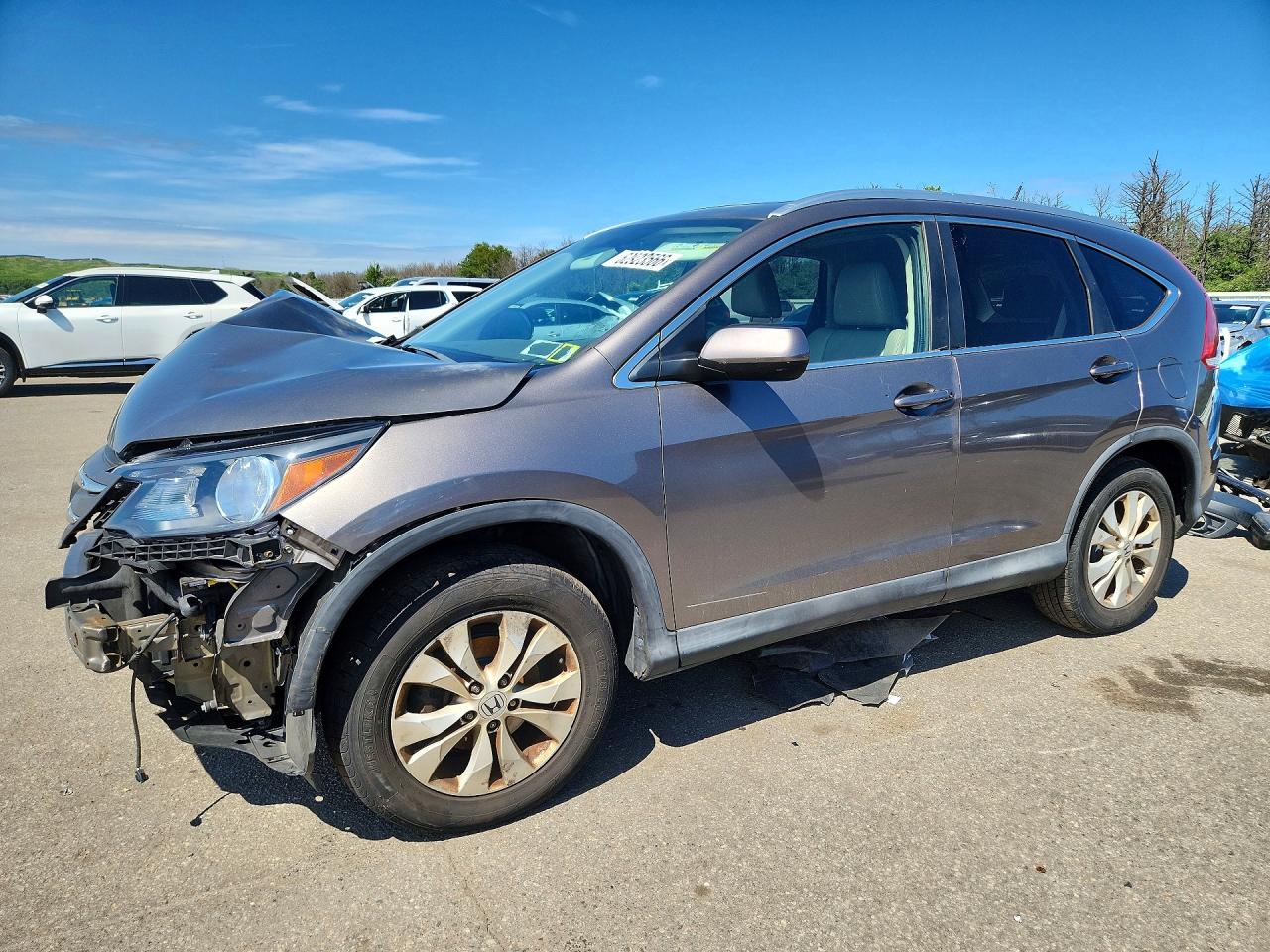 2013 Honda Cr-v Exl Gray vin: 5J6RM4H73DL000058