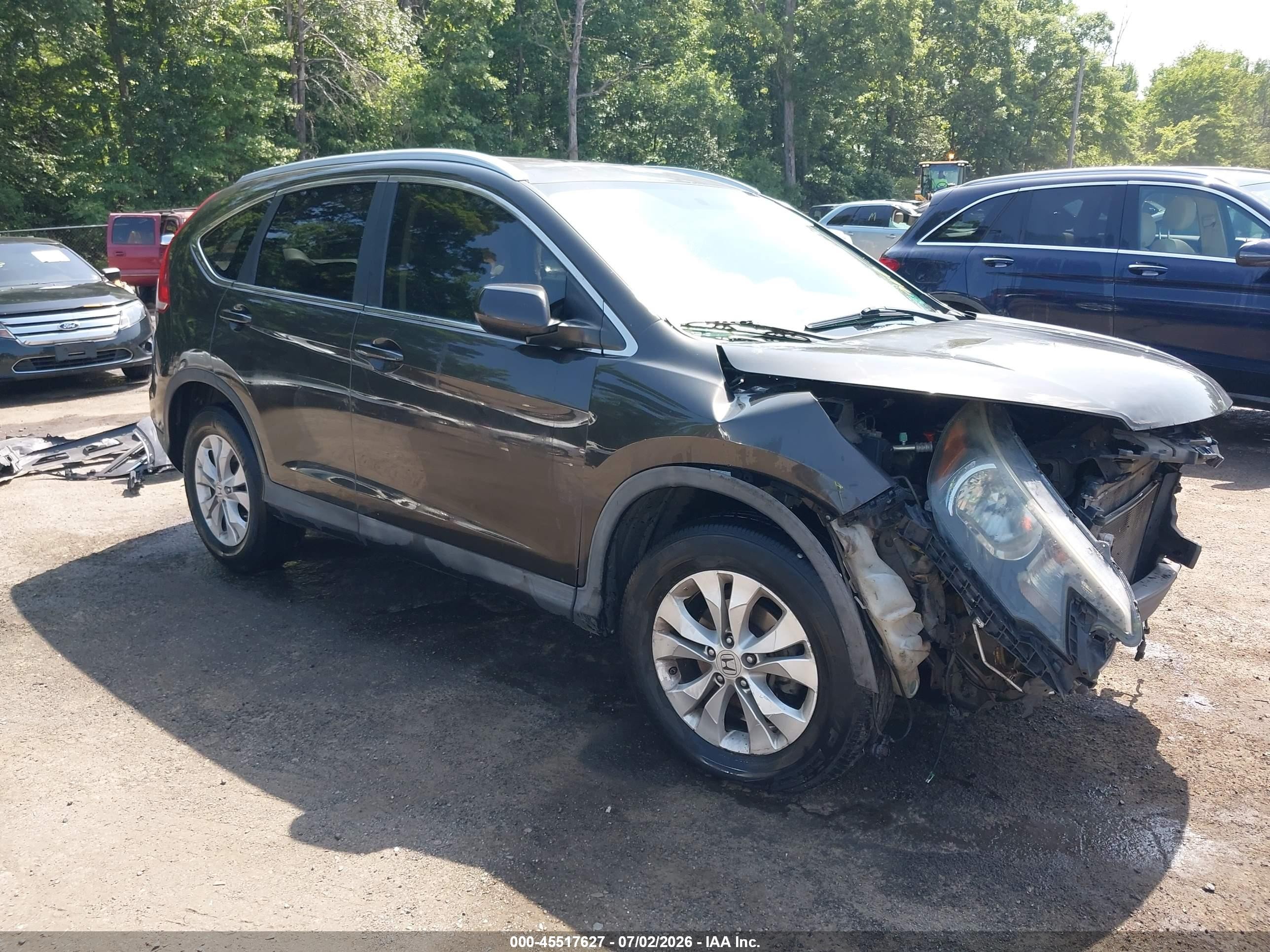 2013 Honda Cr-v Ex-l Brown vin: 5J6RM4H73DL004837