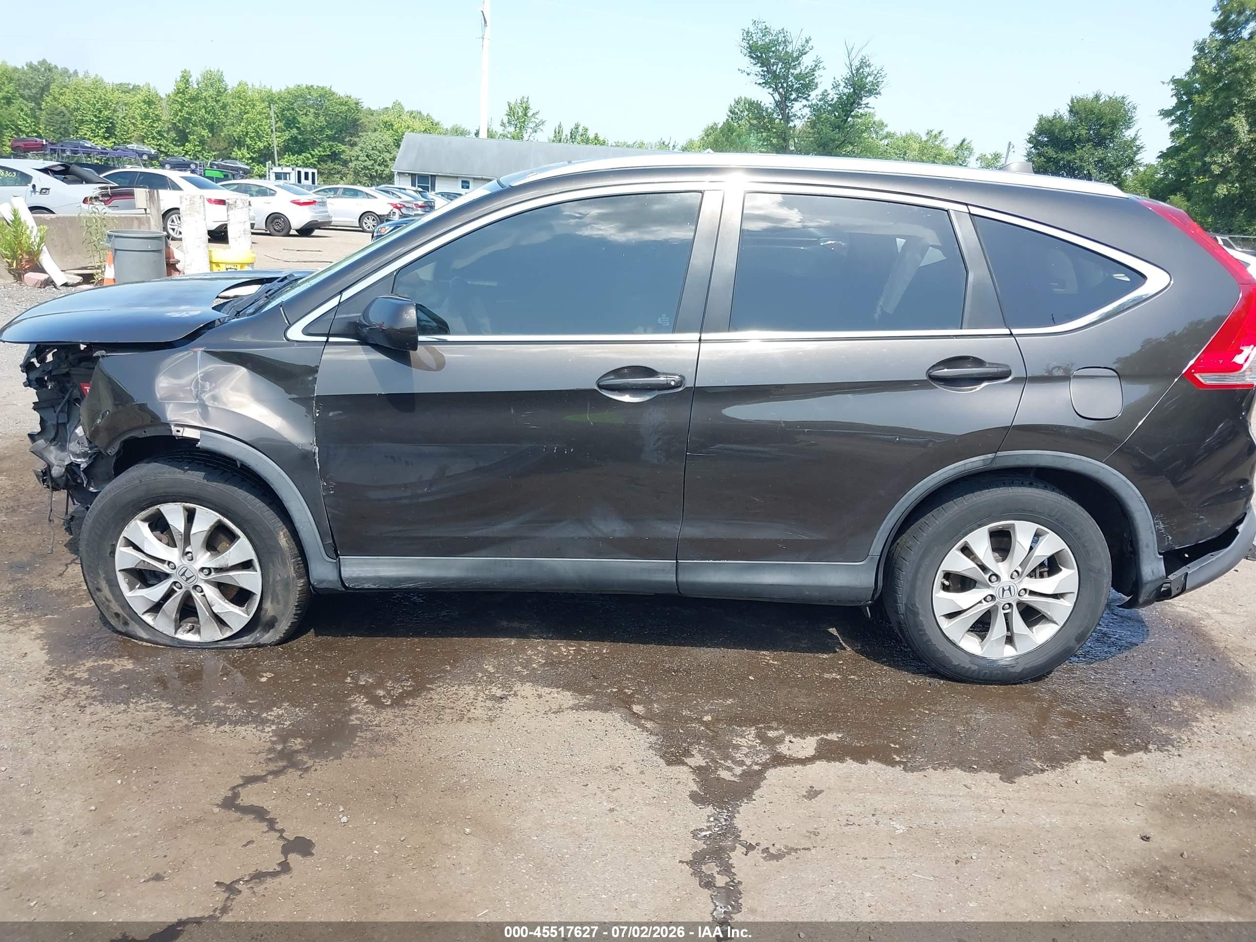 2013 Honda Cr-v Ex-l Brown vin: 5J6RM4H73DL004837