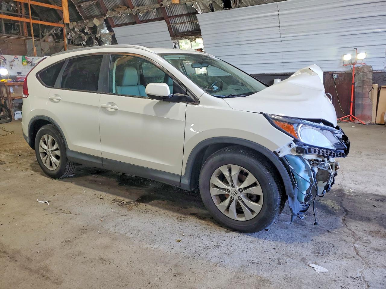 2013 Honda Cr-v Exl White vin: 5J6RM4H73DL007916
