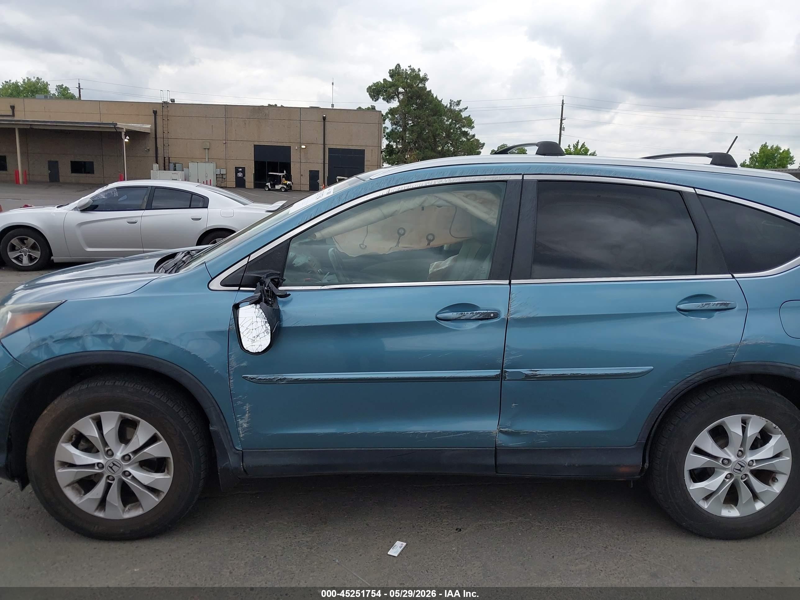 2013 Honda Cr-v Ex-l Blue vin: 5J6RM4H73DL011853