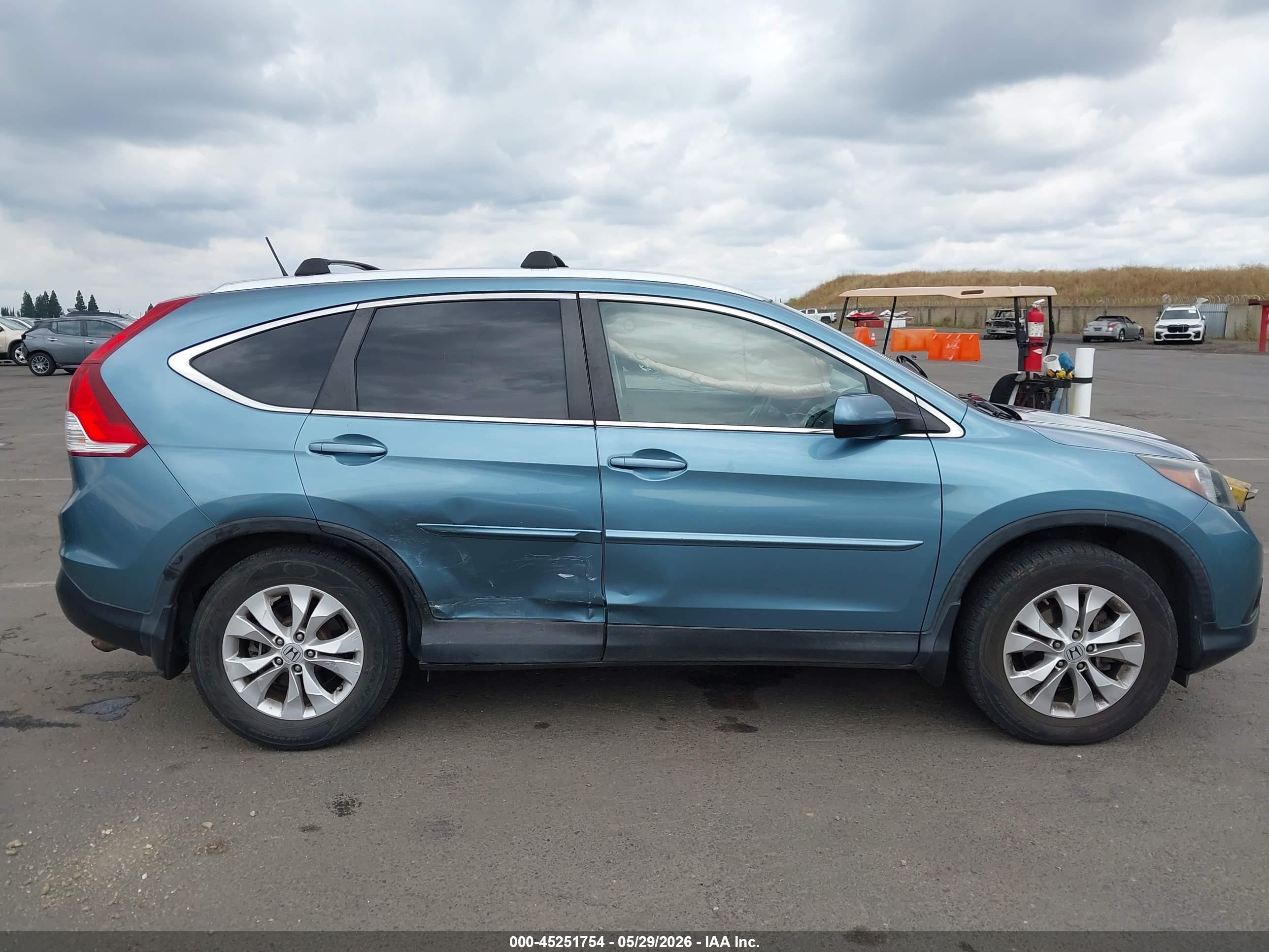 2013 Honda Cr-v Ex-l Blue vin: 5J6RM4H73DL011853