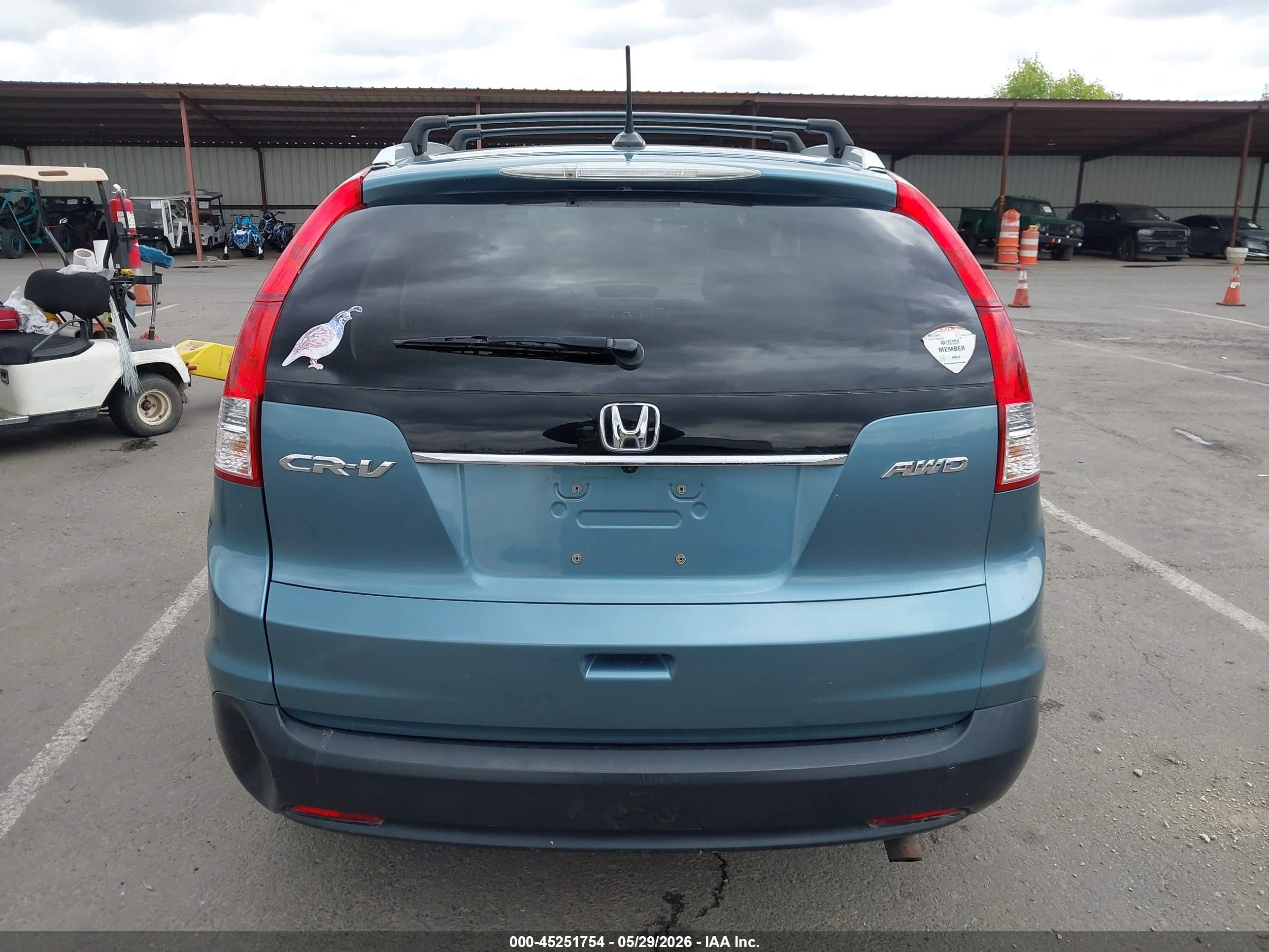 2013 Honda Cr-v Ex-l Blue vin: 5J6RM4H73DL011853
